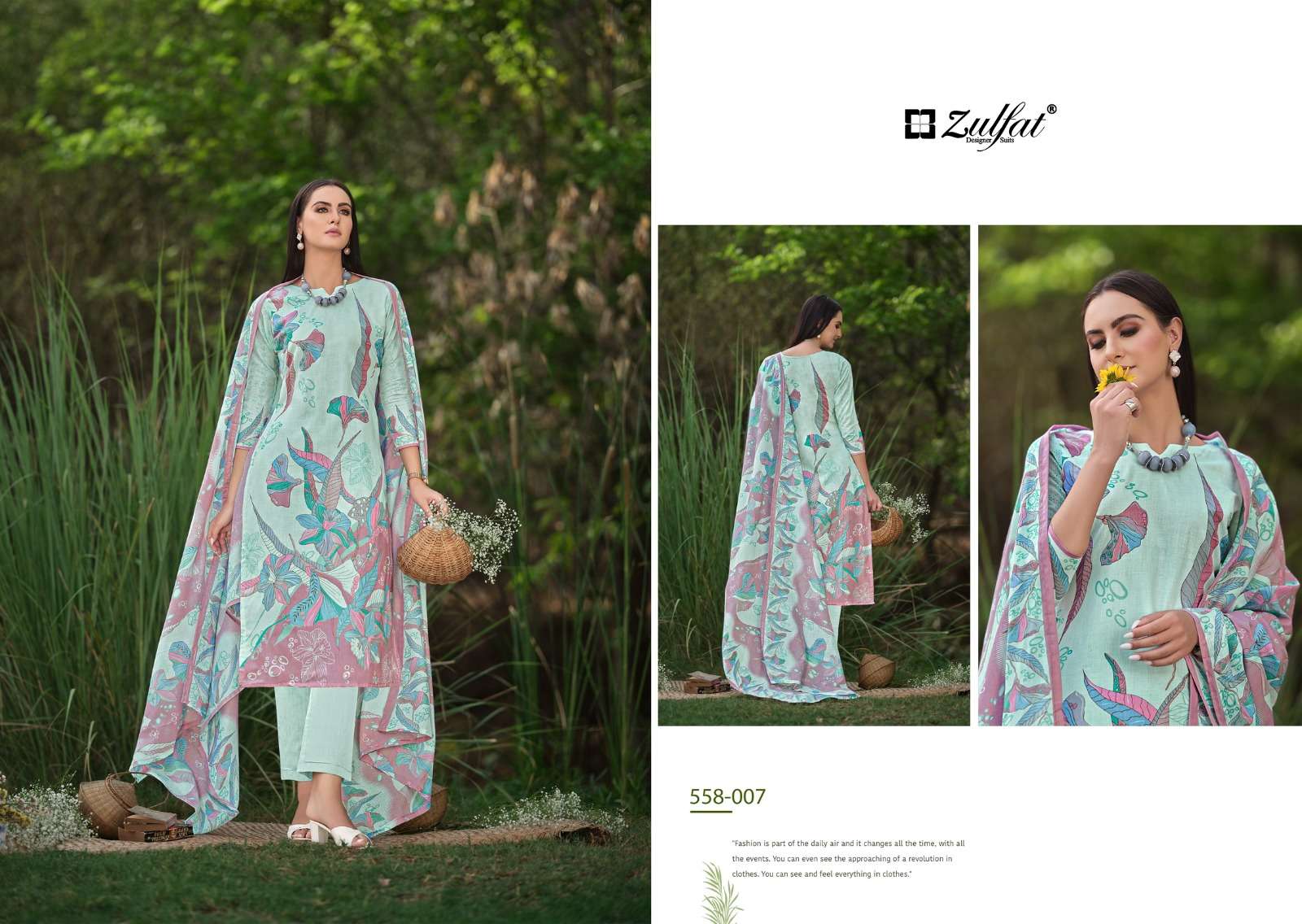 zulfat designer suits hakoba vol 2 cotton regal look salwar suit catalog