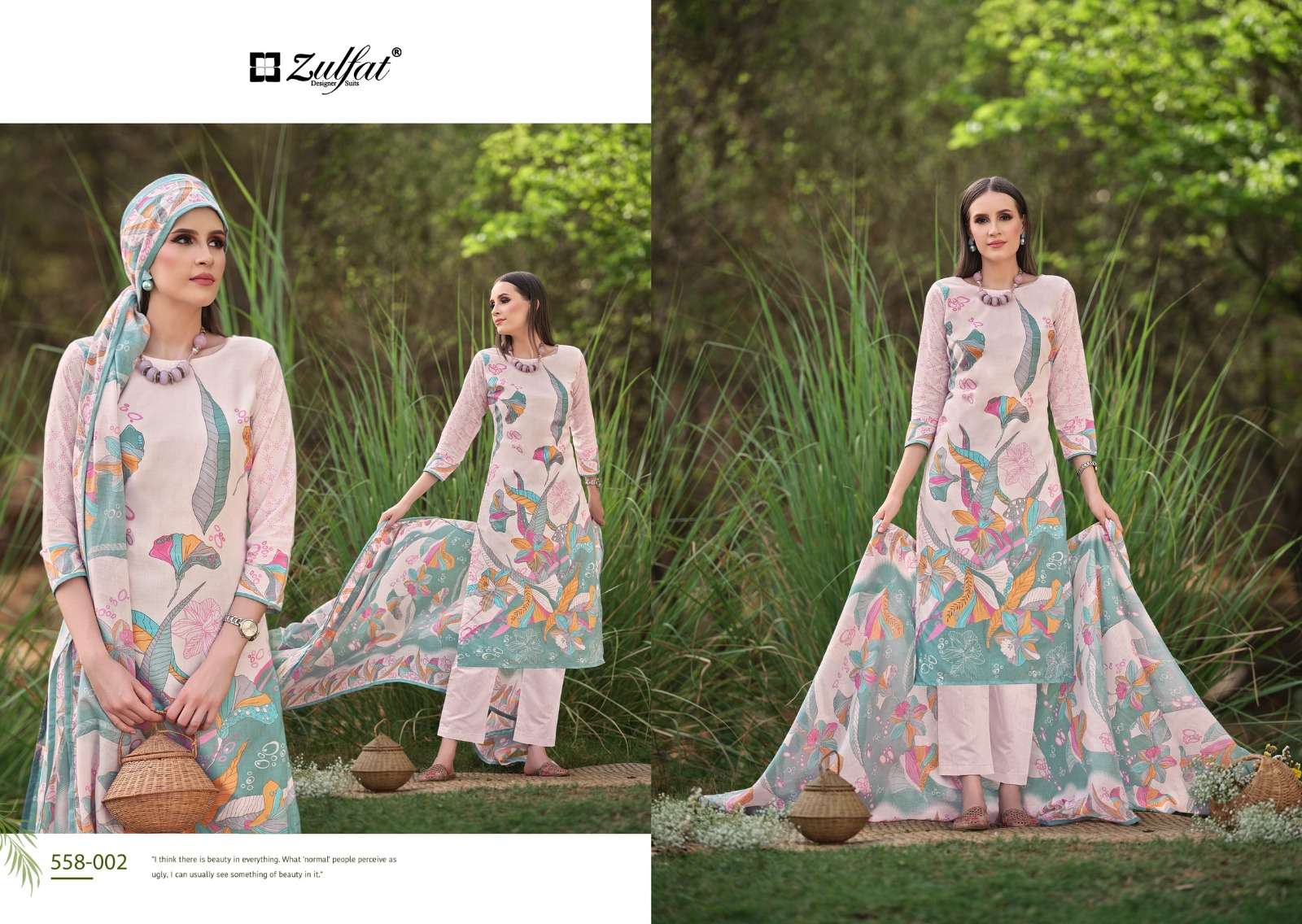 zulfat designer suits hakoba vol 2 cotton regal look salwar suit catalog