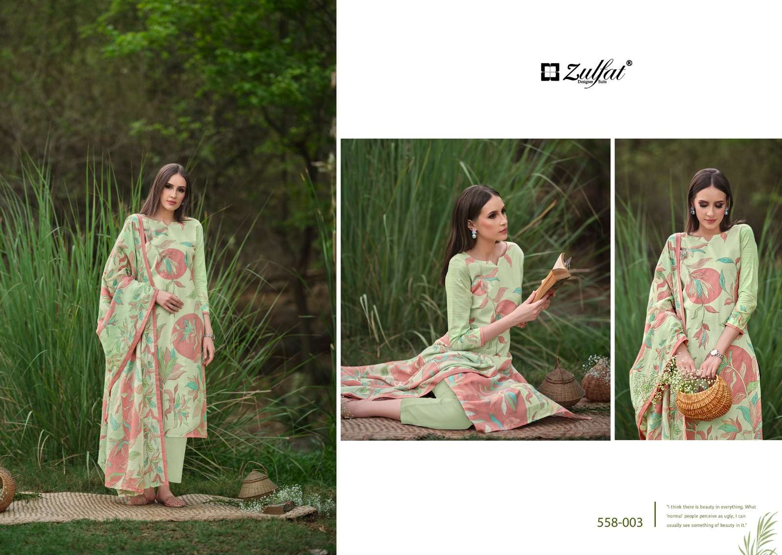 zulfat designer suits hakoba vol 2 cotton regal look salwar suit catalog