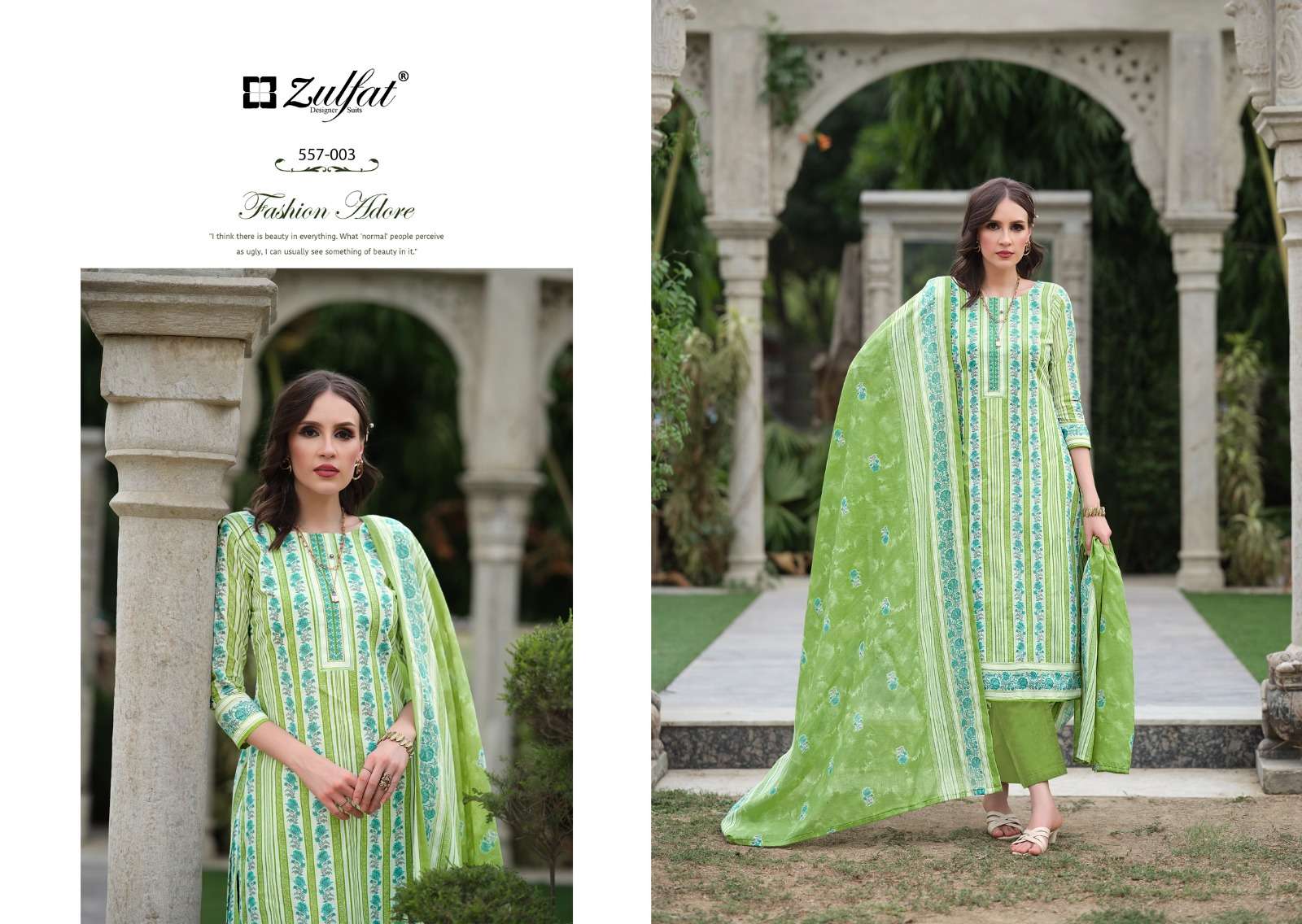 zulfat designer suits nazrana vol 3 cotton exclusive look salwar suit catalog