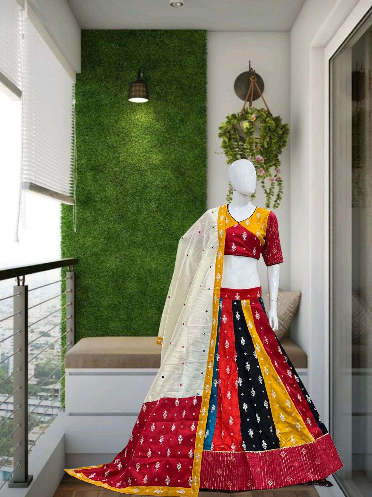 aawiya officeal  awy 7067  cotton festive look lehenga single