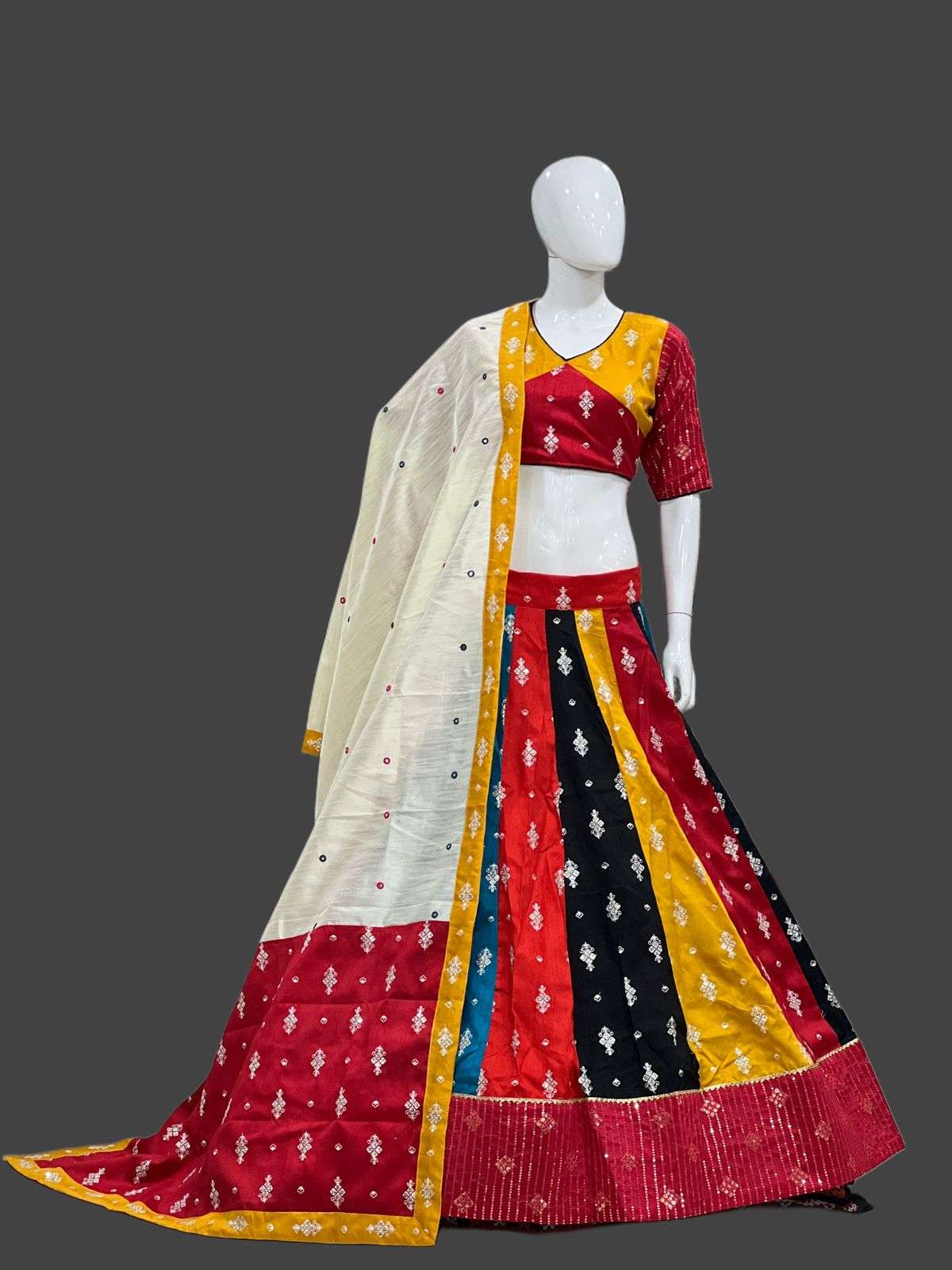 aawiya officeal  awy 7067  cotton festive look lehenga single