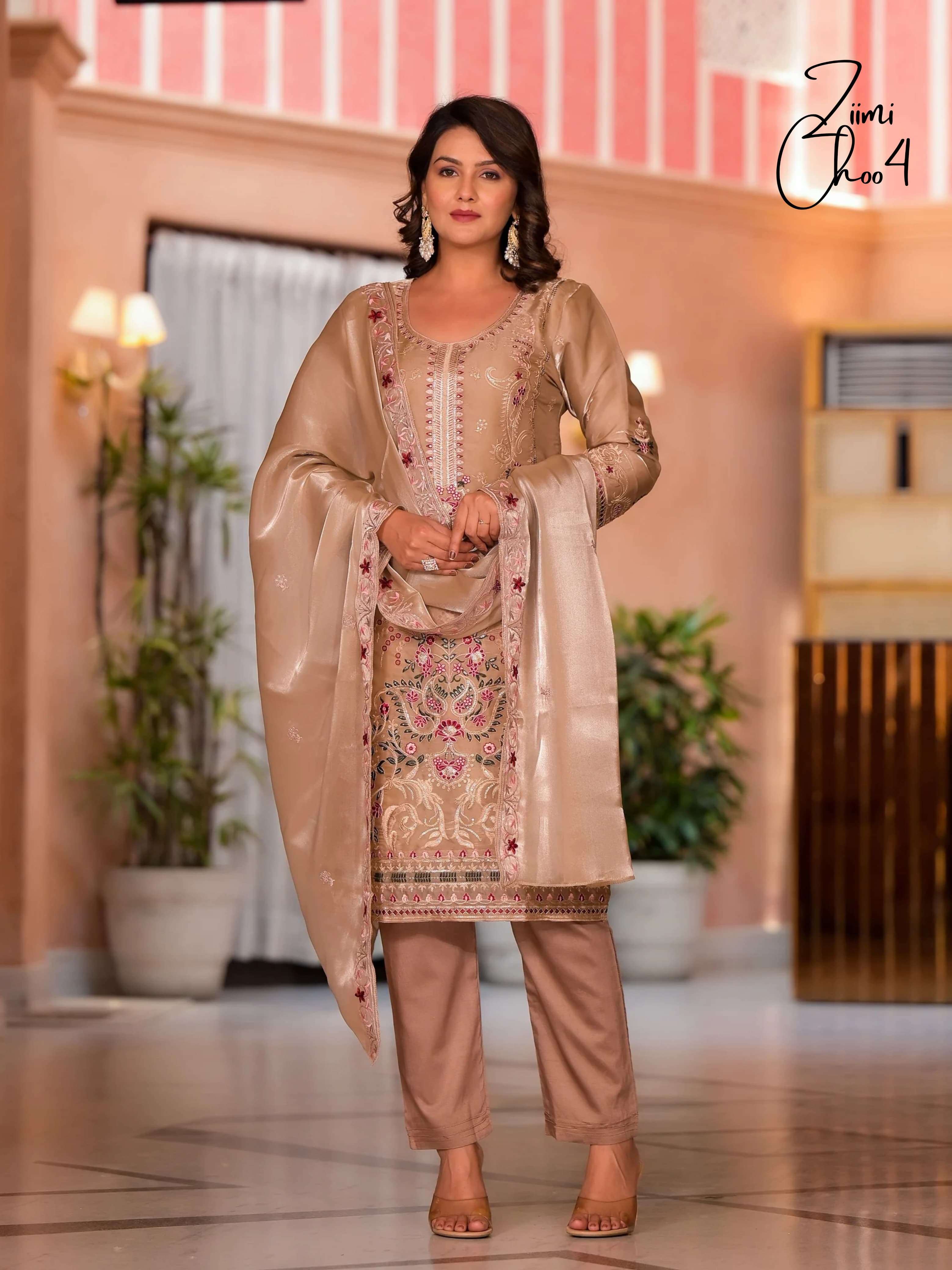 afsana  zimi choo zimi chu fine soft fabric look top bottom with dupatta size set