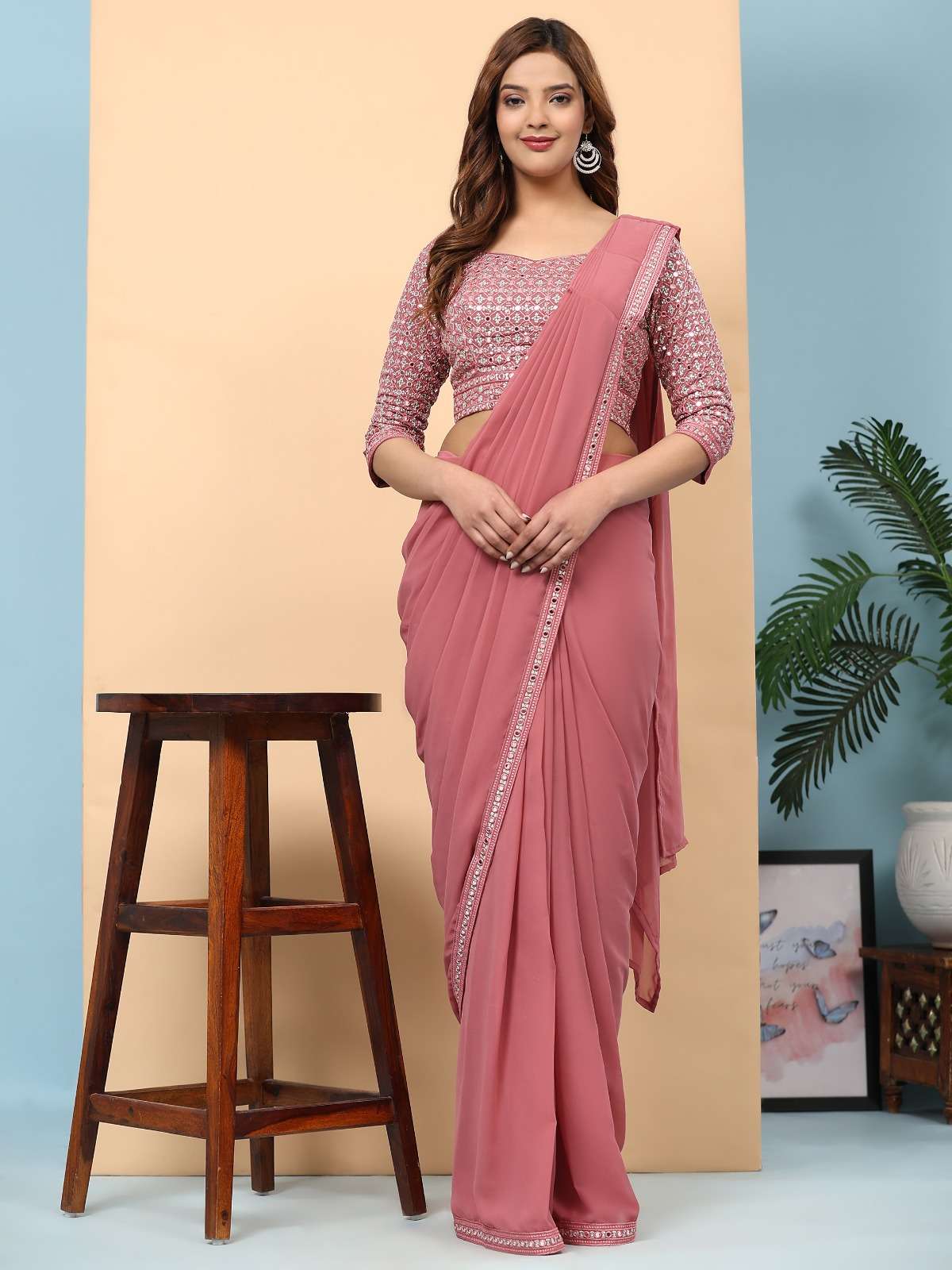 amoha trendz D NO A330 sequence embroidery catchy look saree catalog