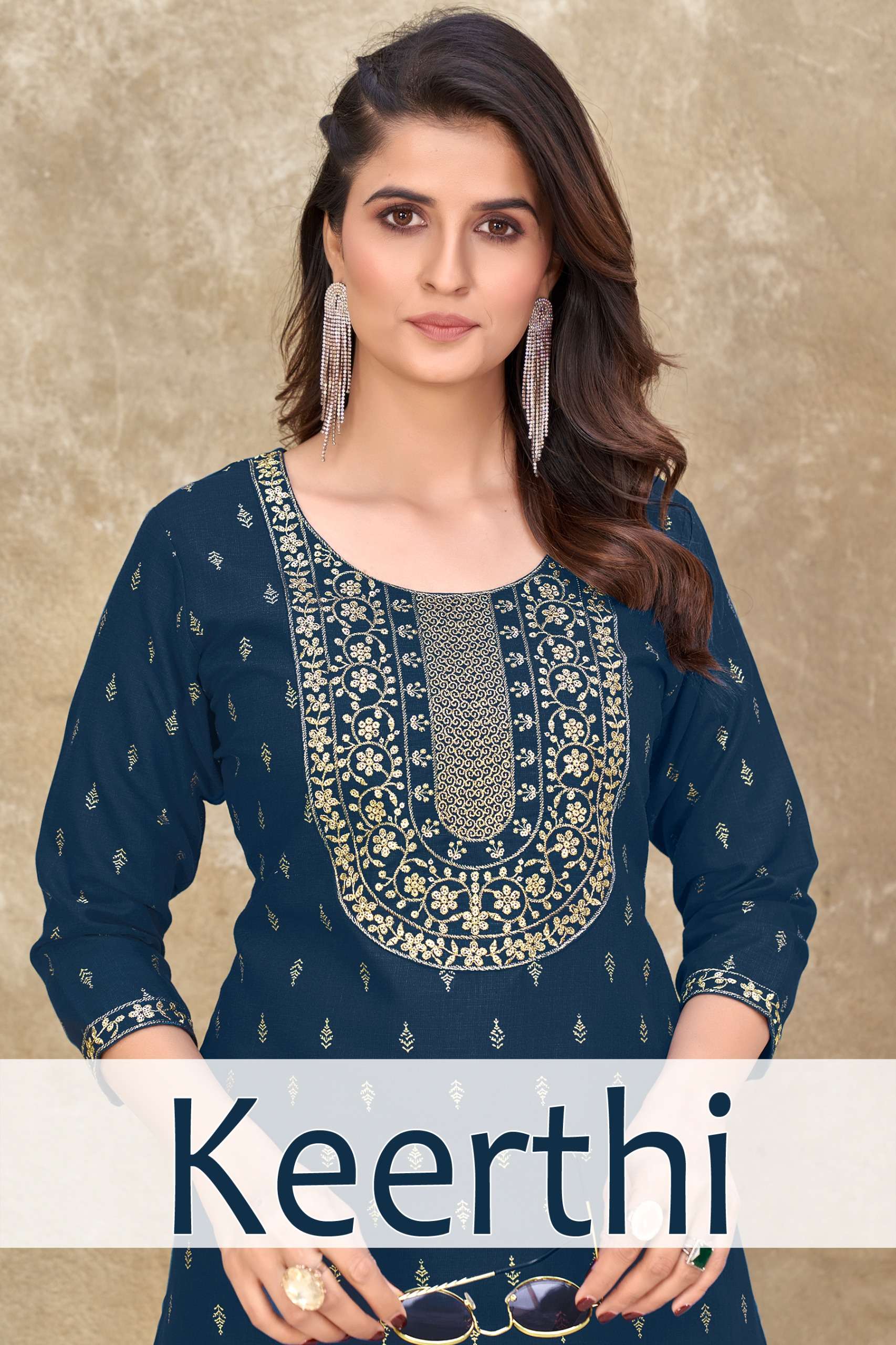 banwery fashion keerthi magic slub innovative look kurti catalog