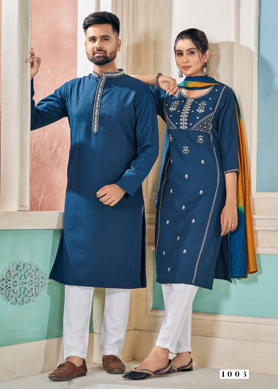 banwery fashion Royal couple v 13 pure viscose innovative look top bpottom with dupatta and kurta payjama  catalog      