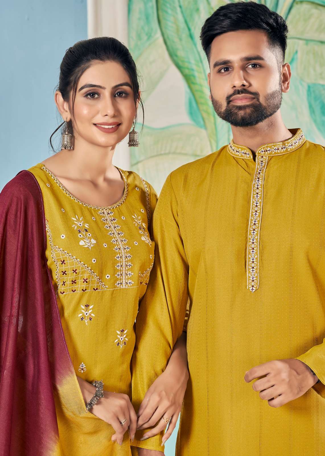 banwery fashion Royal couple v 13 pure viscose innovative look top bpottom with dupatta and kurta payjama  catalog      