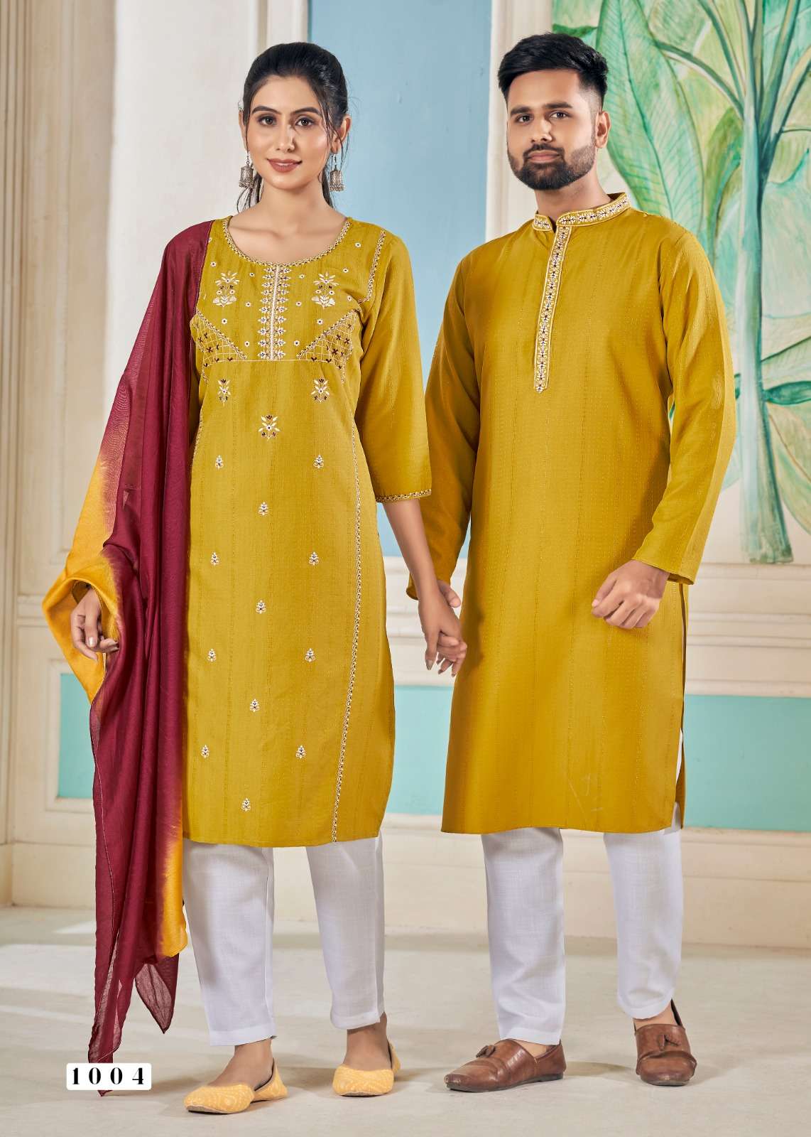 banwery fashion Royal couple v 13 pure viscose innovative look top bpottom with dupatta and kurta payjama  catalog      