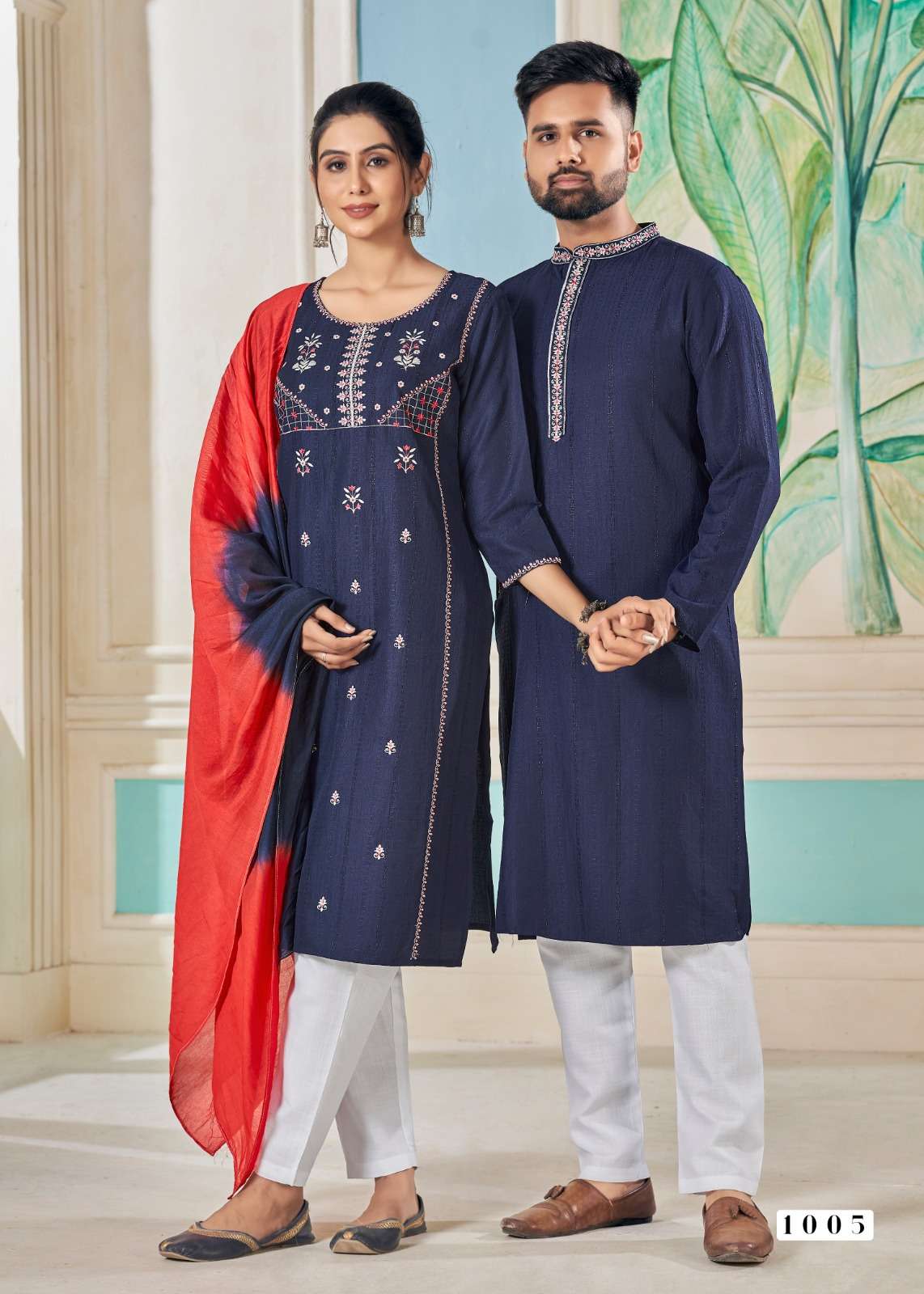 banwery fashion Royal couple v 13 pure viscose innovative look top bpottom with dupatta and kurta payjama  catalog      