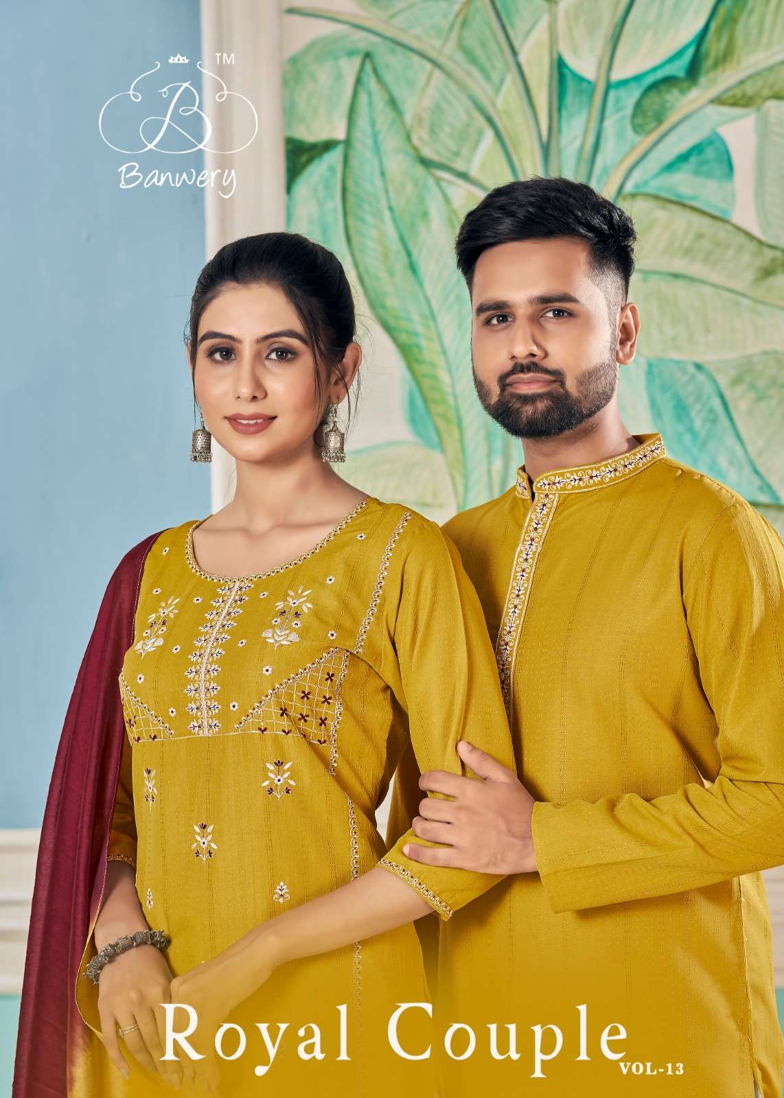 banwery fashion Royal couple v 13 pure viscose innovative look top bpottom with dupatta and kurta payjama  catalog      