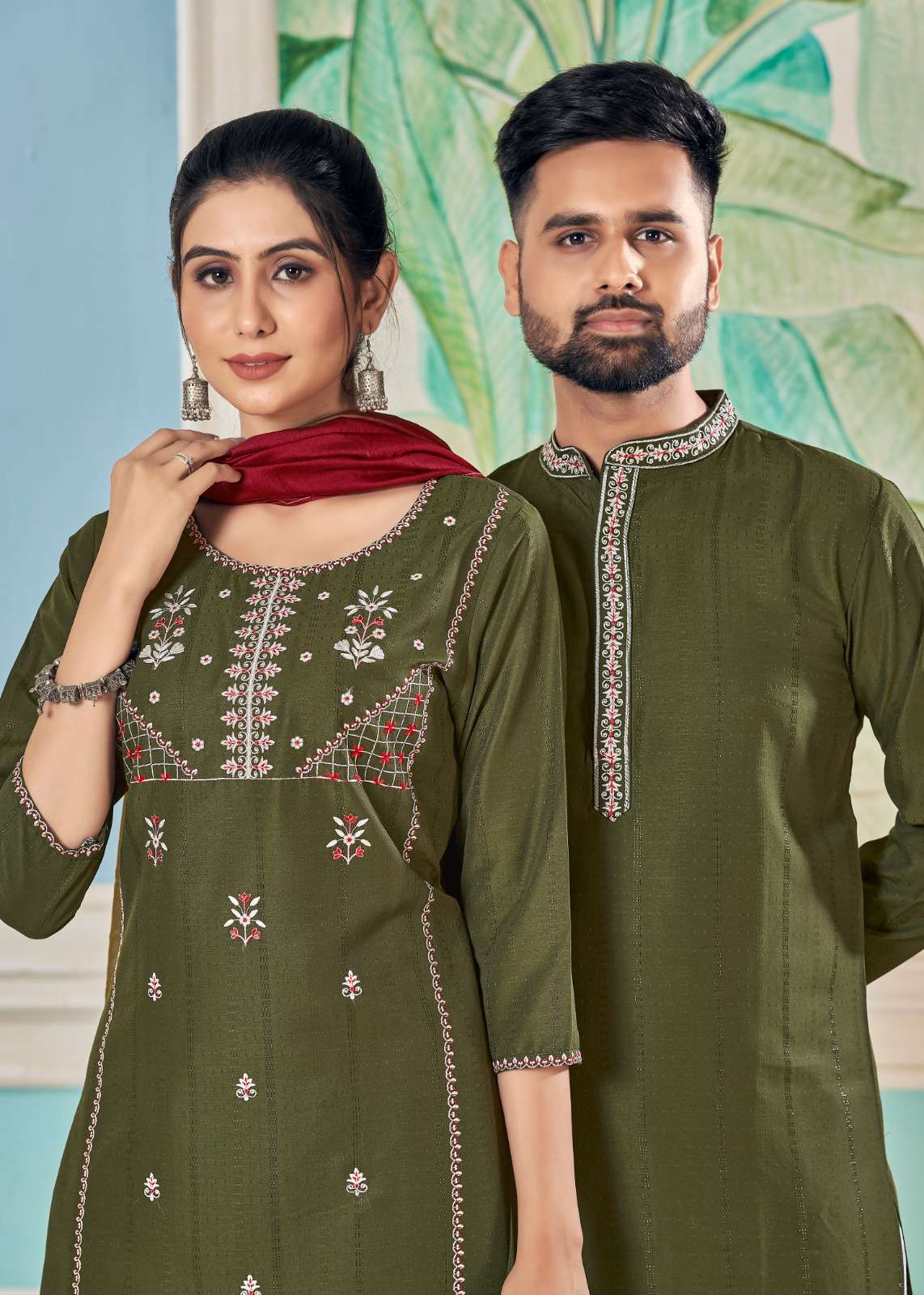 banwery fashion Royal couple v 13 pure viscose innovative look top bpottom with dupatta and kurta payjama  catalog      