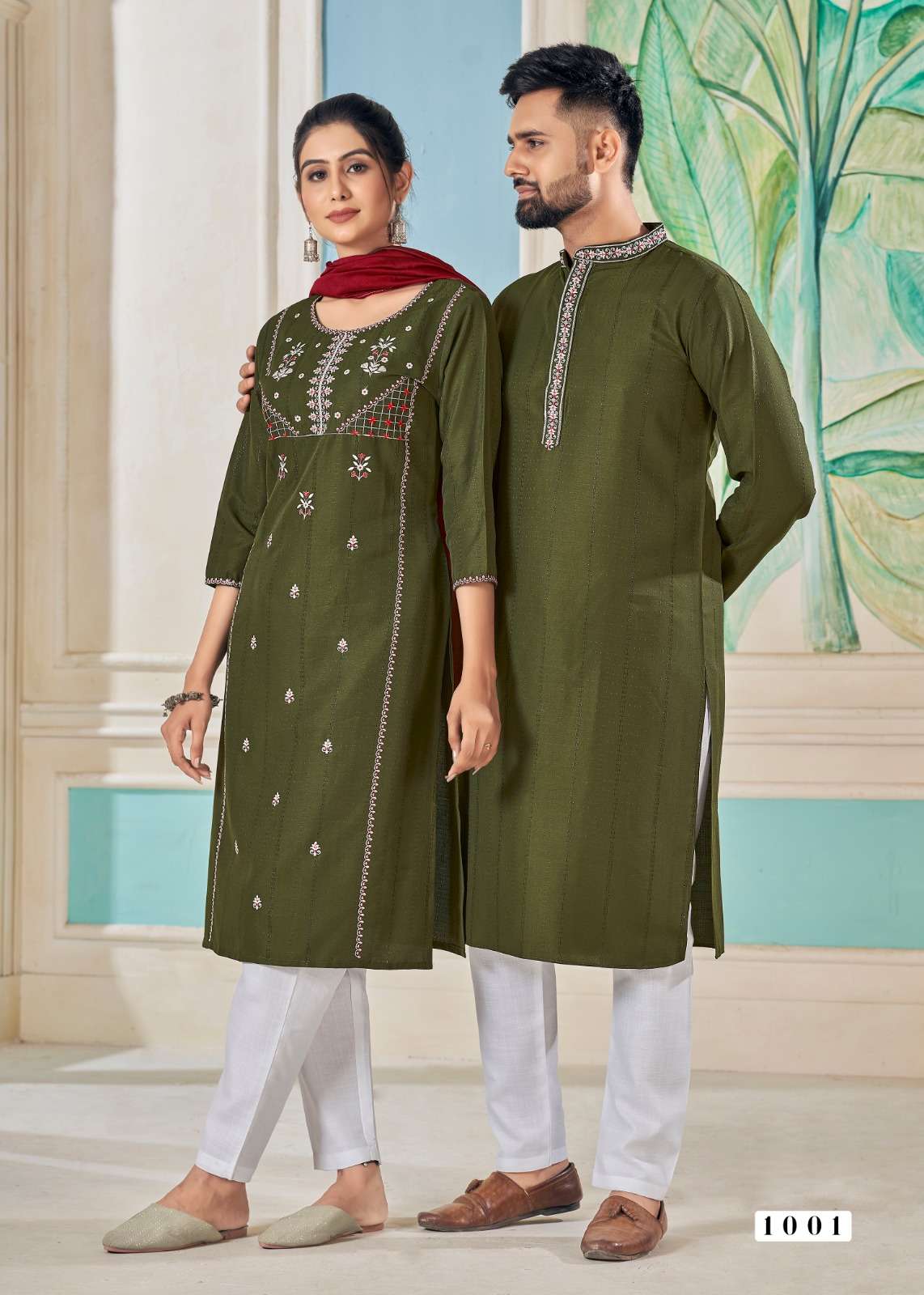 banwery fashion Royal couple v 13 pure viscose innovative look top bpottom with dupatta and kurta payjama  catalog      