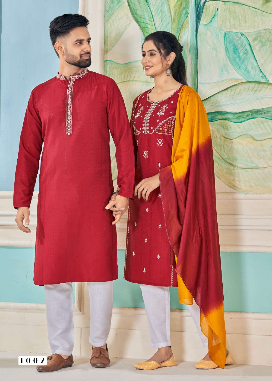 banwery fashion Royal couple v 13 pure viscose innovative look top bpottom with dupatta and kurta payjama  catalog      