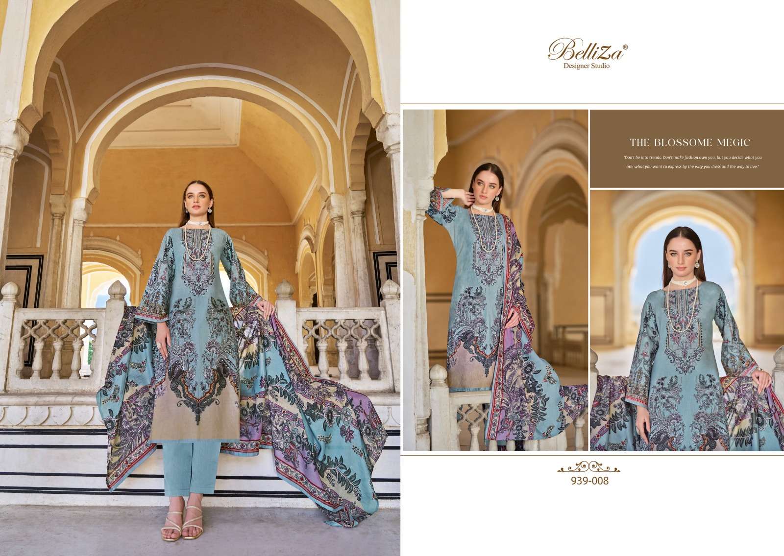 belliza designer studio naira vol 61 cotton catchy look salwar suit catalog