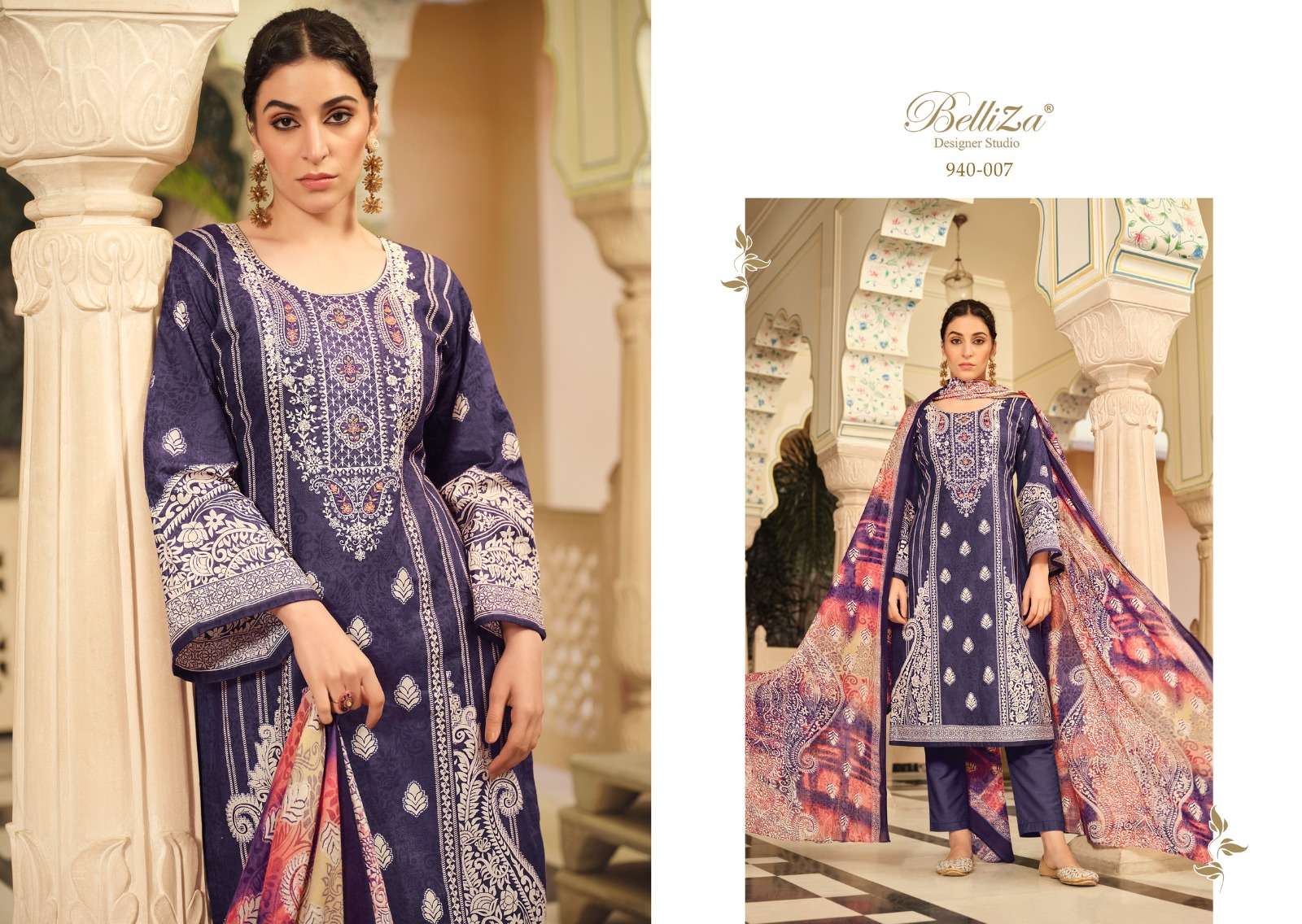 belliza designer studio naira vol 62 cotton catchy look salwar suit catalog