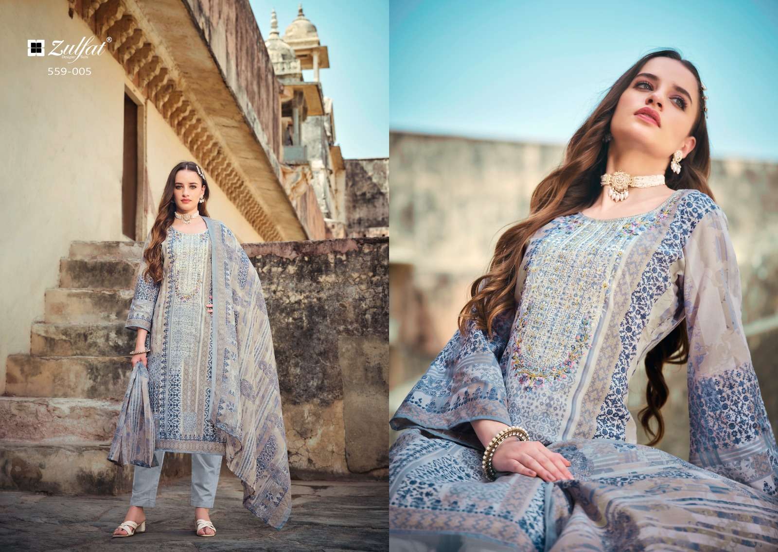 belliza designer studio rozeen cotton catchy look salwar suit catalog