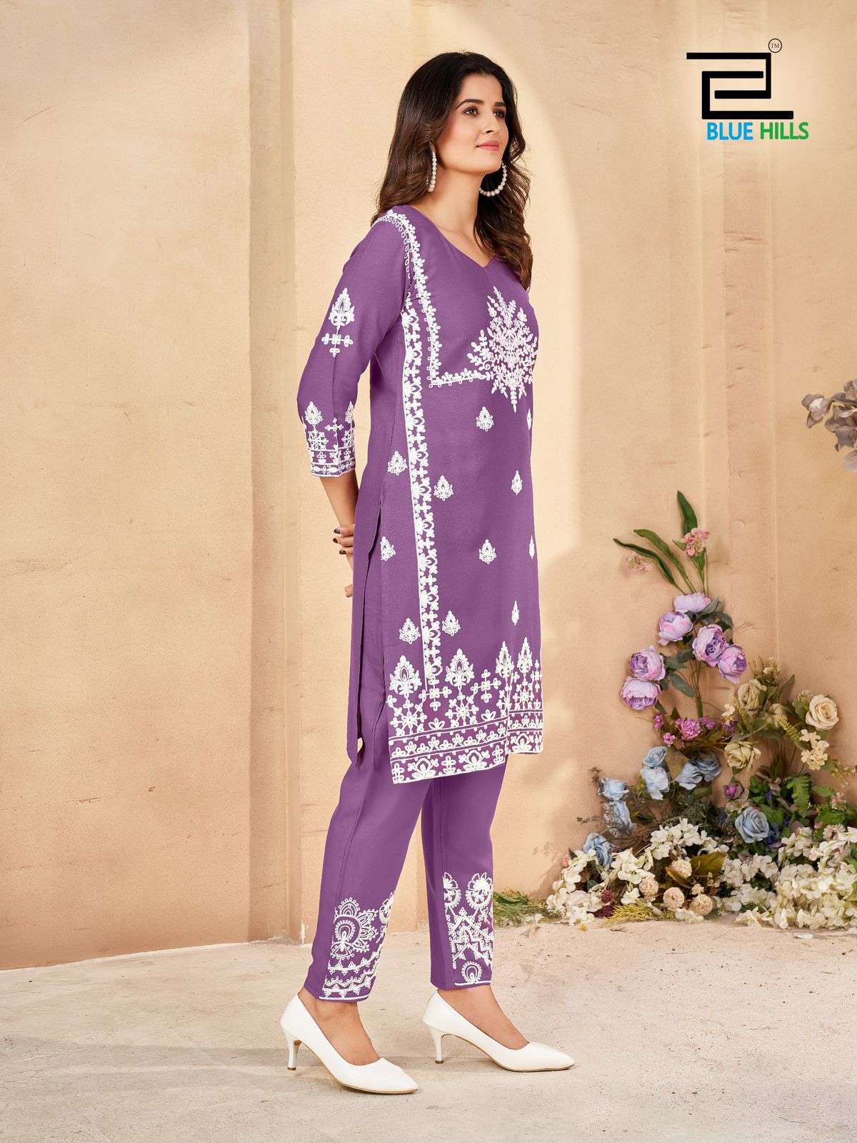 bluehills galaxy rayon attrective look kurti pant with dupatta catalog