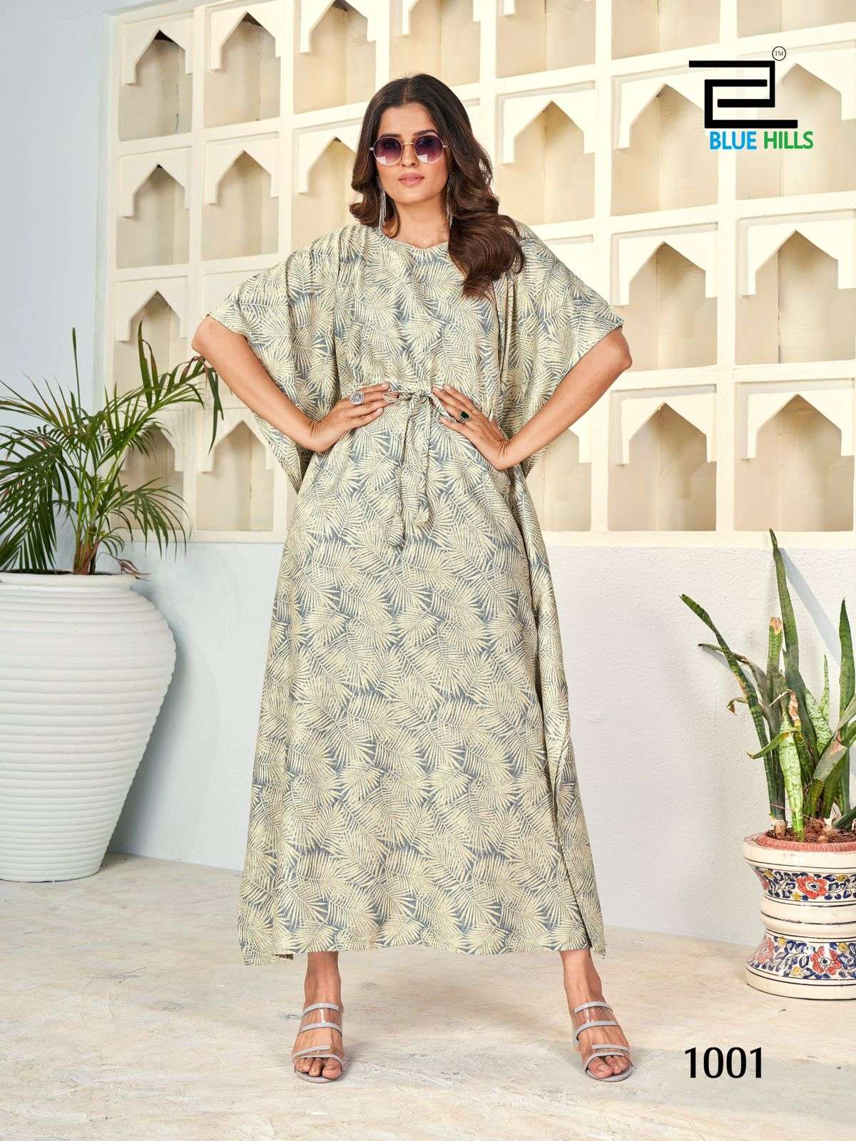 bluehills kaftan rayon attrective look kurti catalog