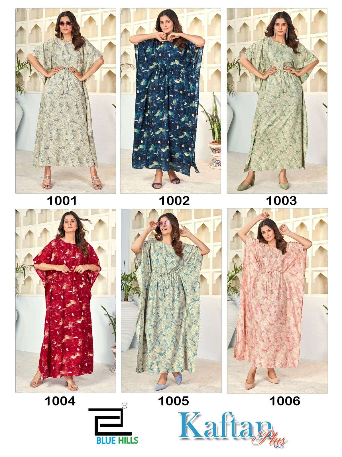 bluehills kaftan rayon attrective look kurti catalog