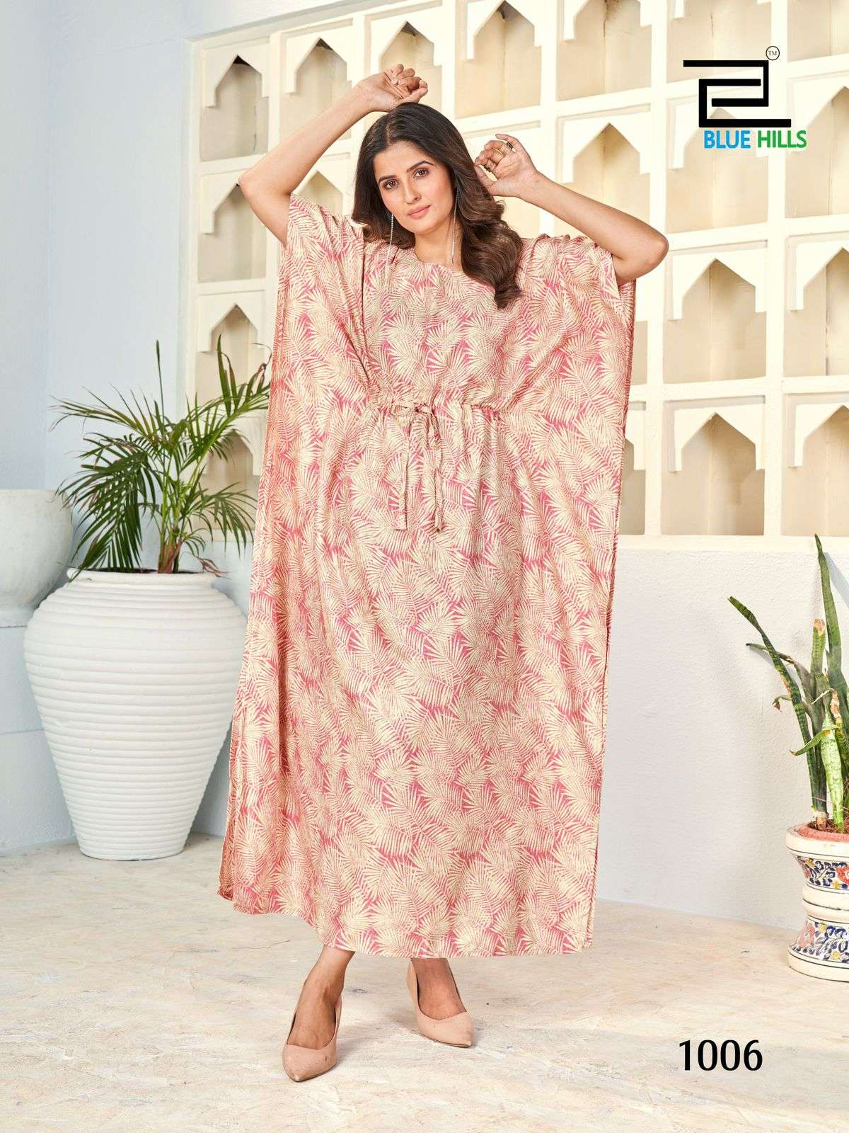 bluehills kaftan rayon attrective look kurti catalog