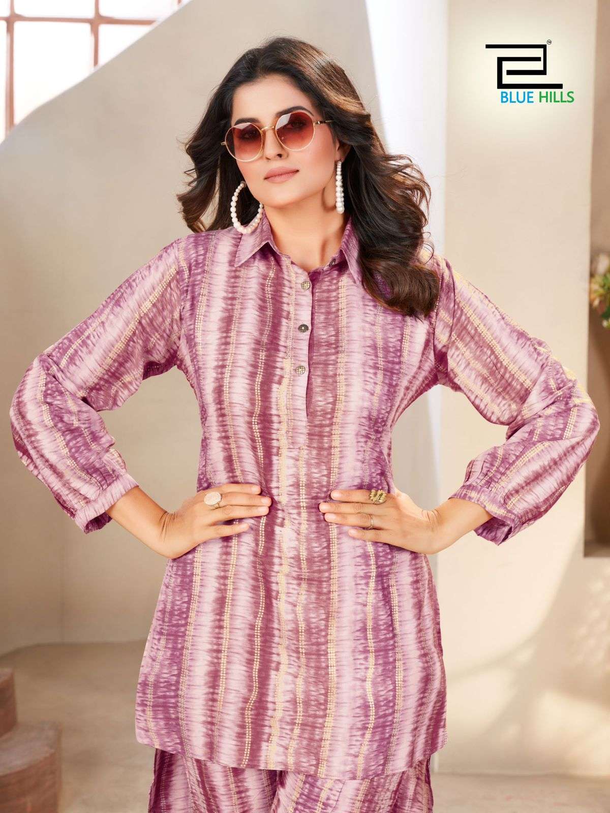 bluehills poppins vol 3 rayon attrective look co ord set catalog