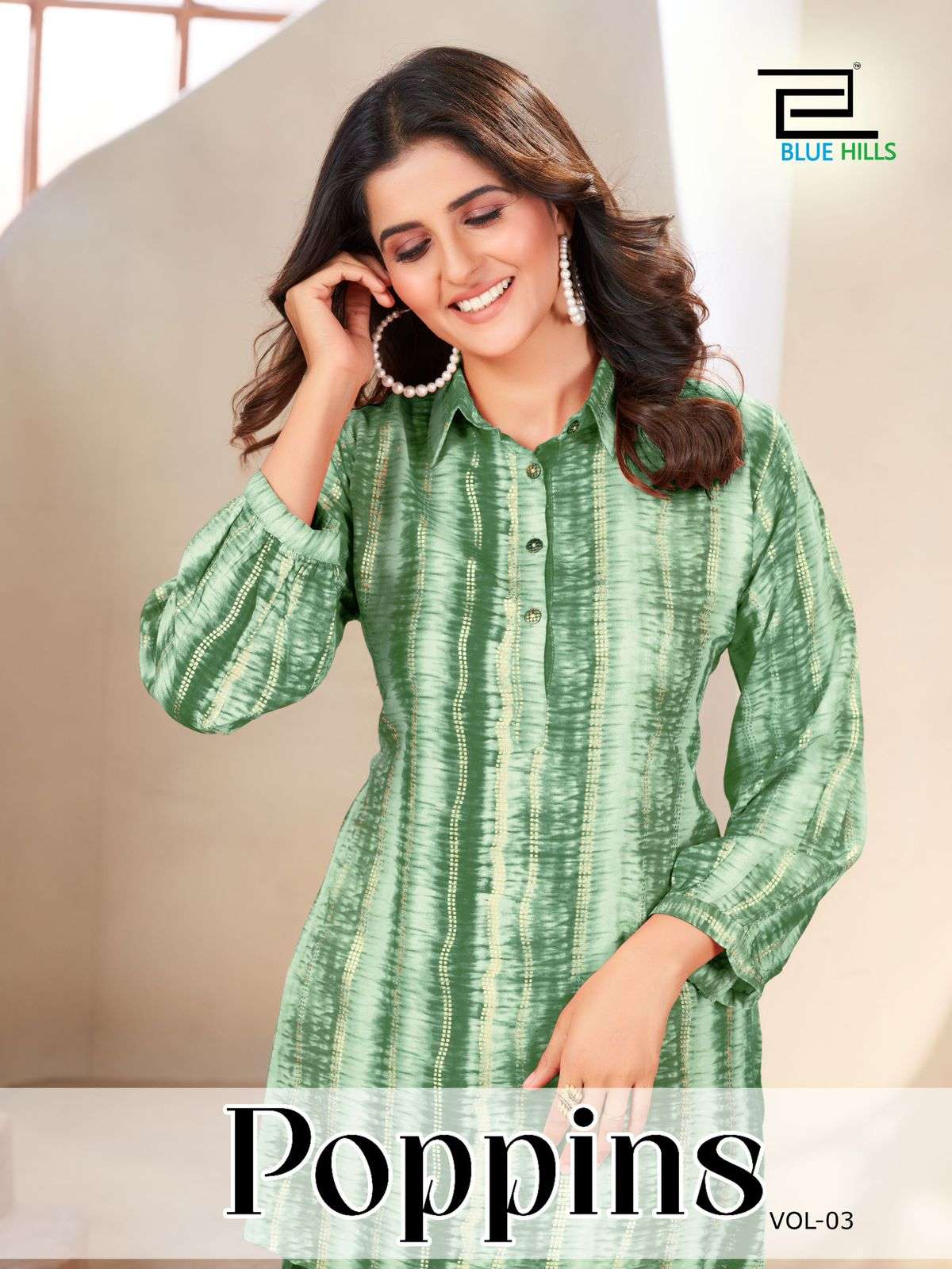 bluehills poppins vol 3 rayon attrective look co ord set catalog