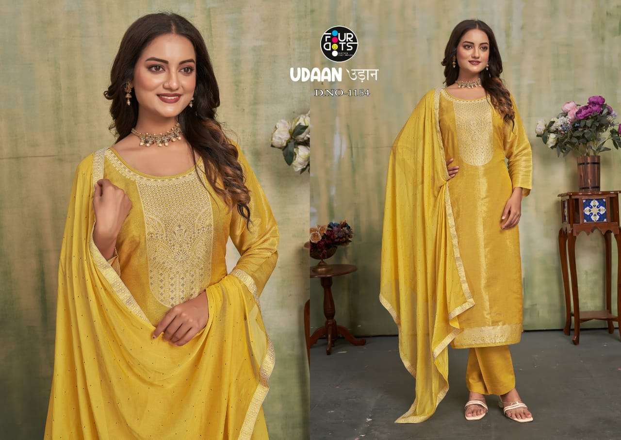 fourdots udaan simmer jacqard elegant look salwar suit catalog