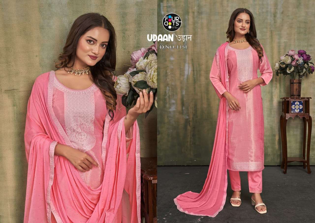 fourdots udaan simmer jacqard elegant look salwar suit catalog