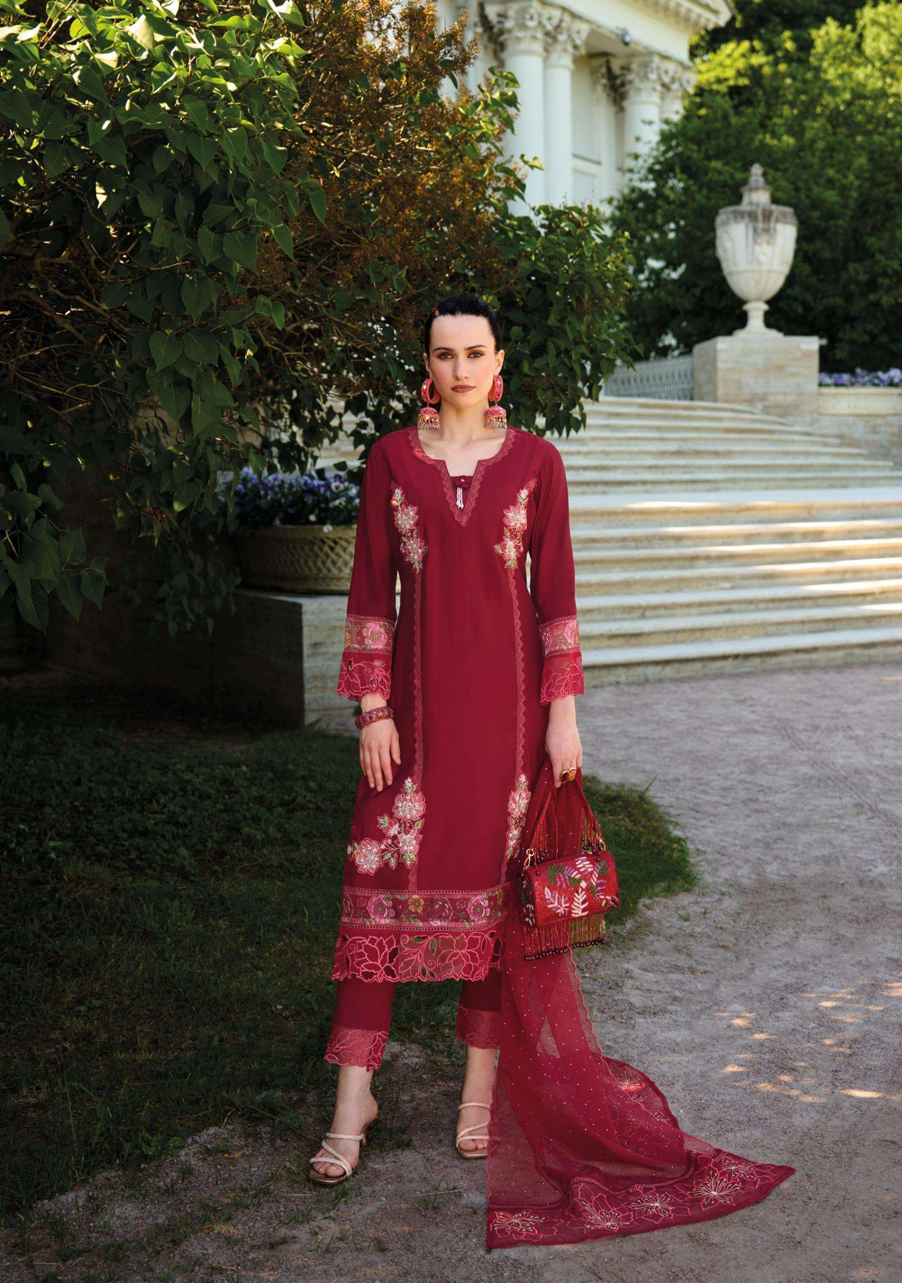 lady leela ibadat 03 viscose 03 elegant look top bottom with dupatta catalog