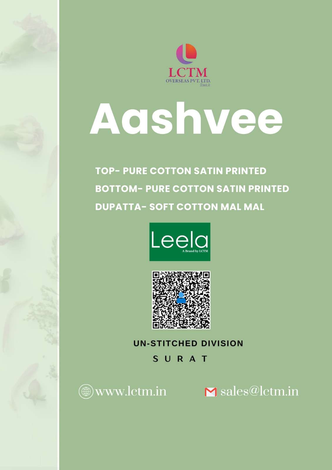 lctm overseas aashvee cotton satin innovative look salwar suit catalog