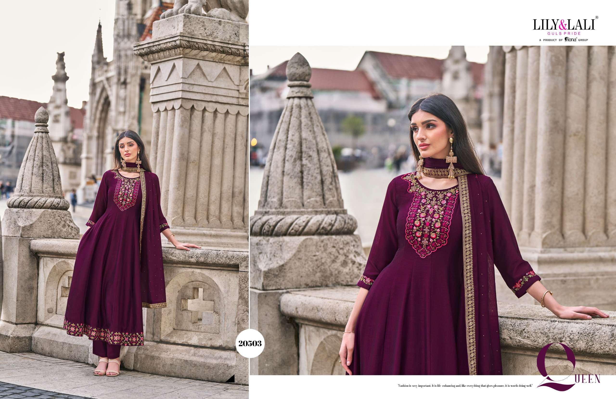 lily and lali Bibbojaan vichitra silk regal look top bottom with dupatta catalog