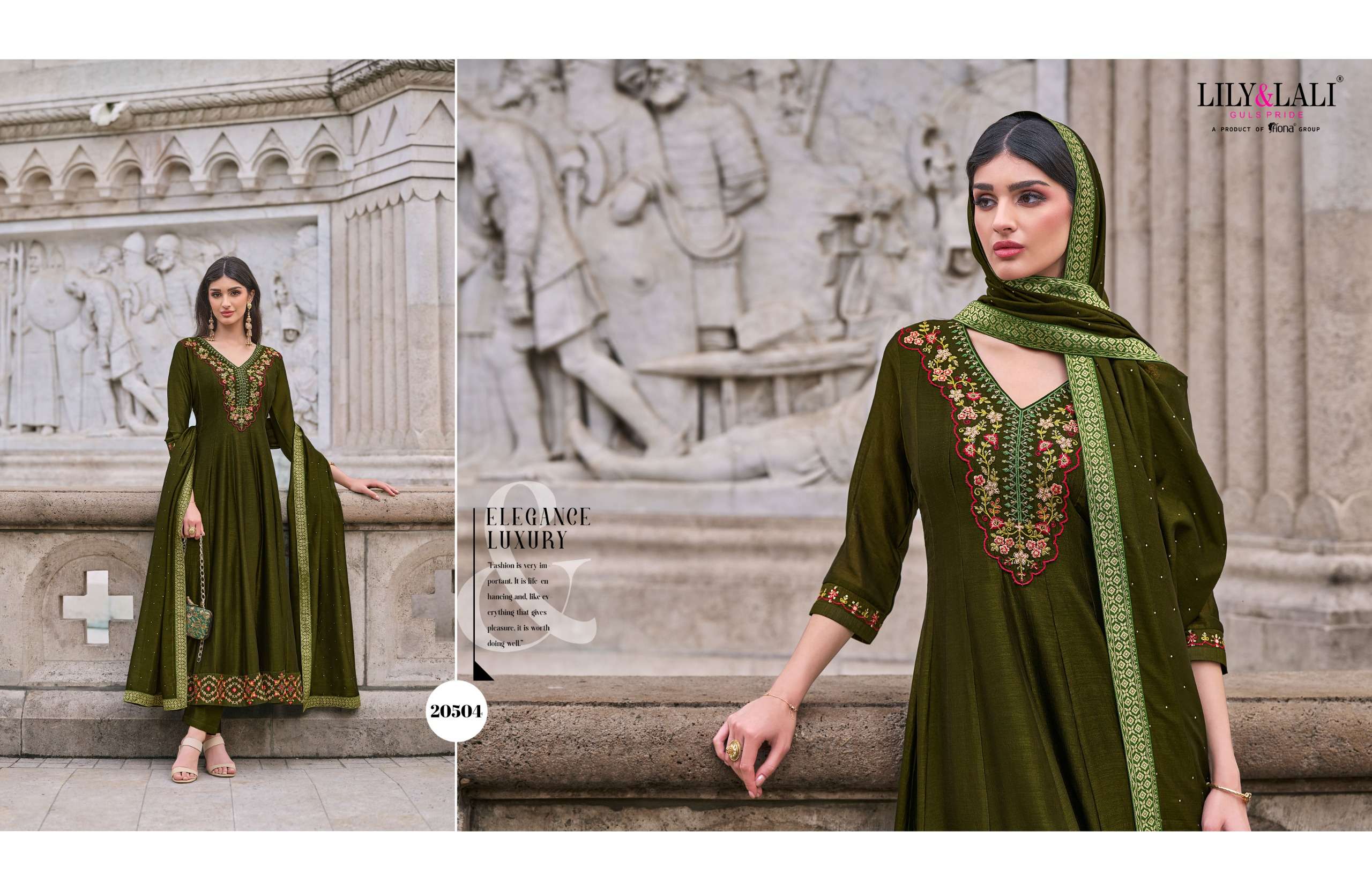 lily and lali Bibbojaan vichitra silk regal look top bottom with dupatta catalog