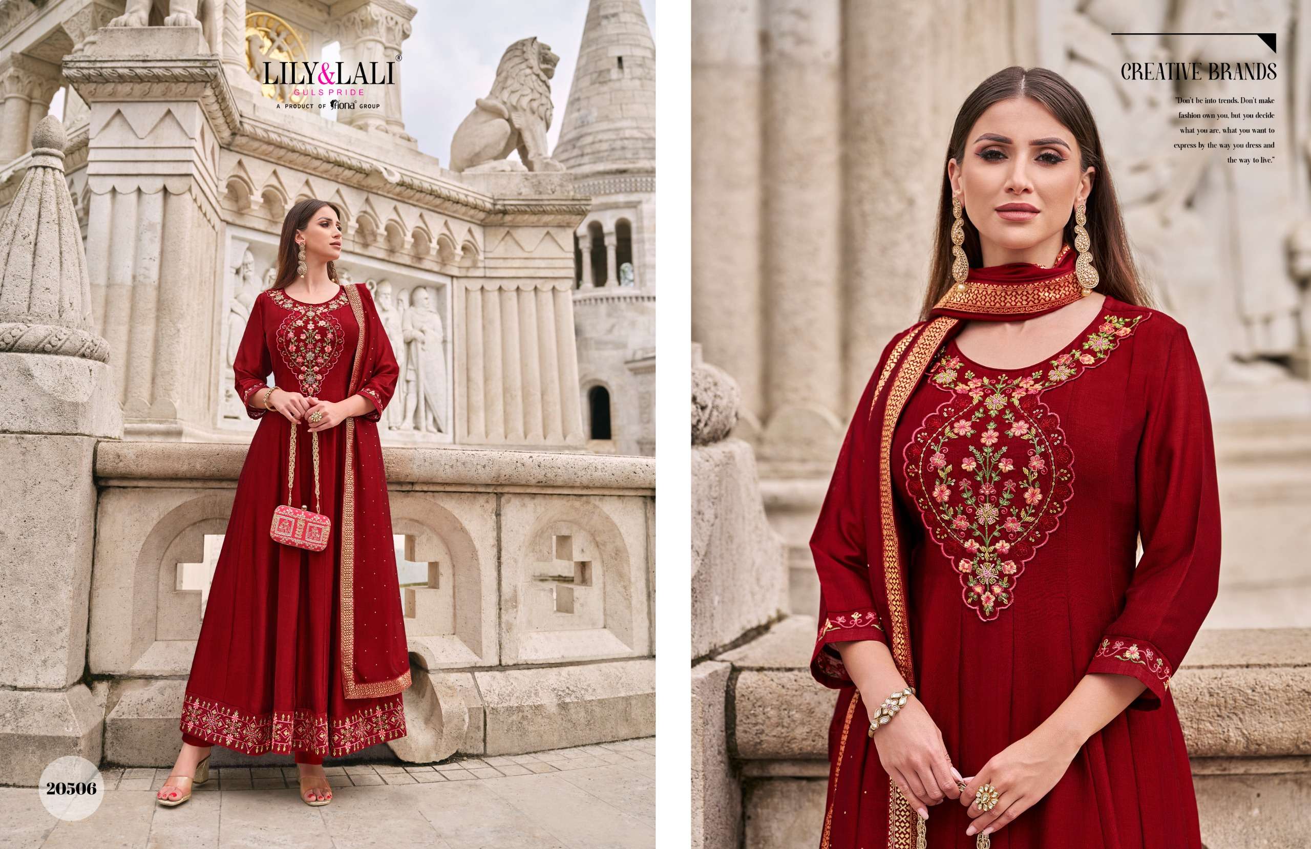 lily and lali Bibbojaan vichitra silk regal look top bottom with dupatta catalog