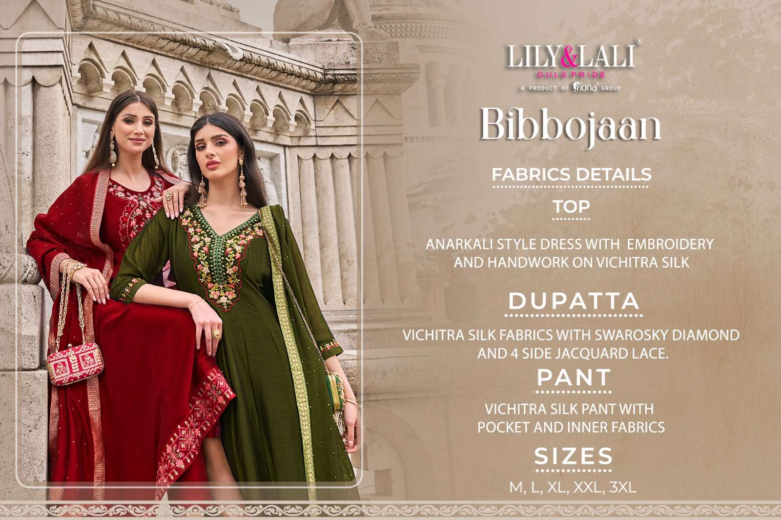 lily and lali Bibbojaan vichitra silk regal look top bottom with dupatta catalog