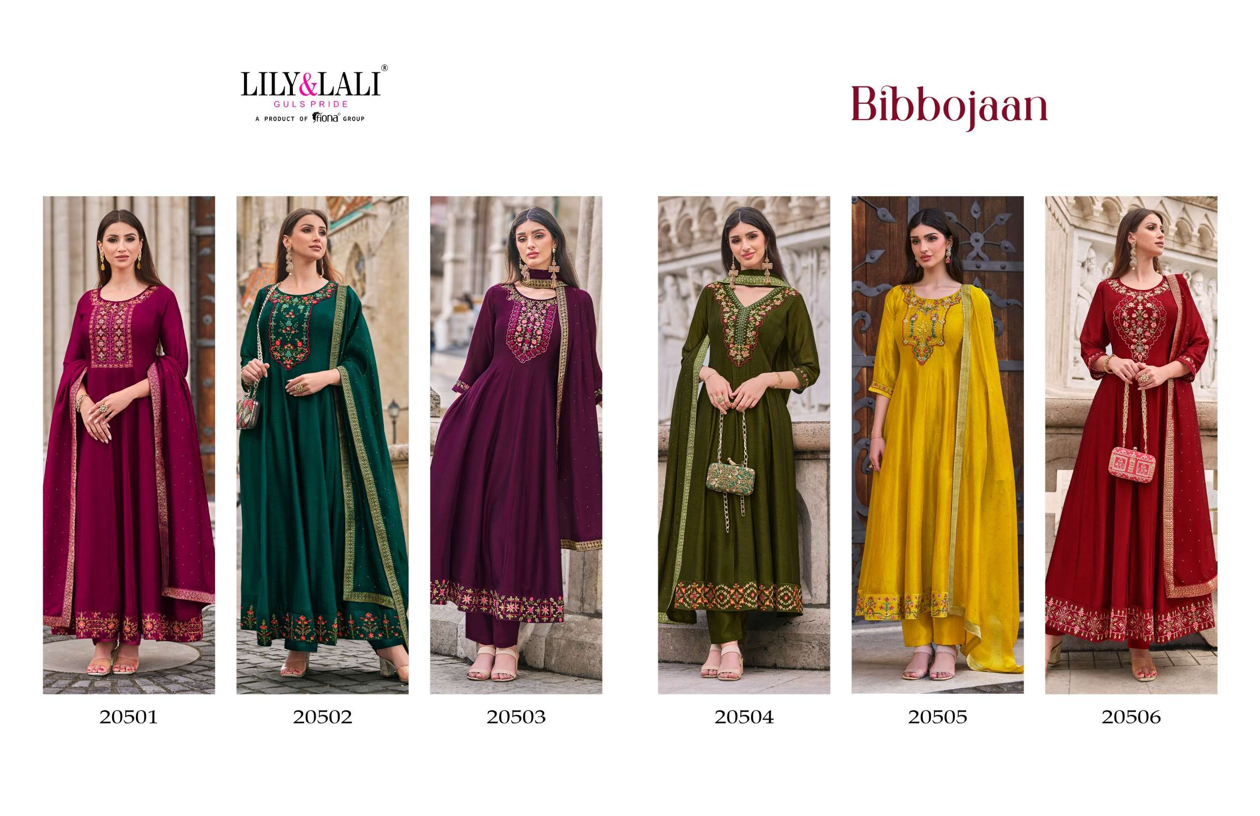 lily and lali Bibbojaan vichitra silk regal look top bottom with dupatta catalog