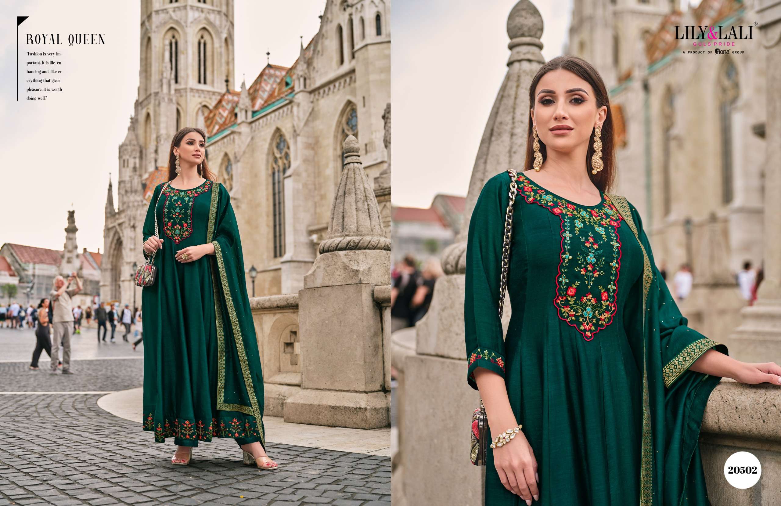 lily and lali Bibbojaan vichitra silk regal look top bottom with dupatta catalog