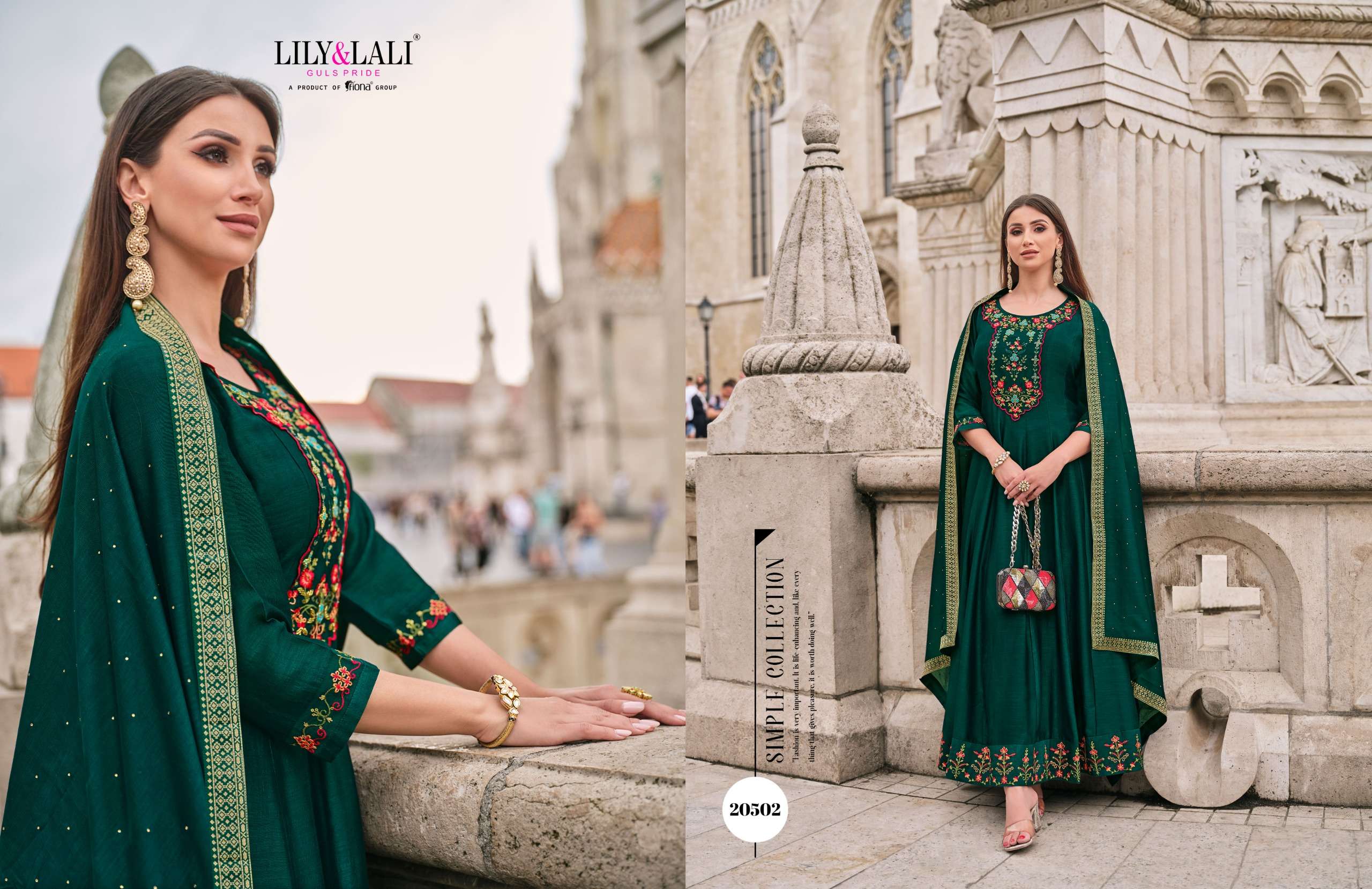 lily and lali Bibbojaan vichitra silk regal look top bottom with dupatta catalog