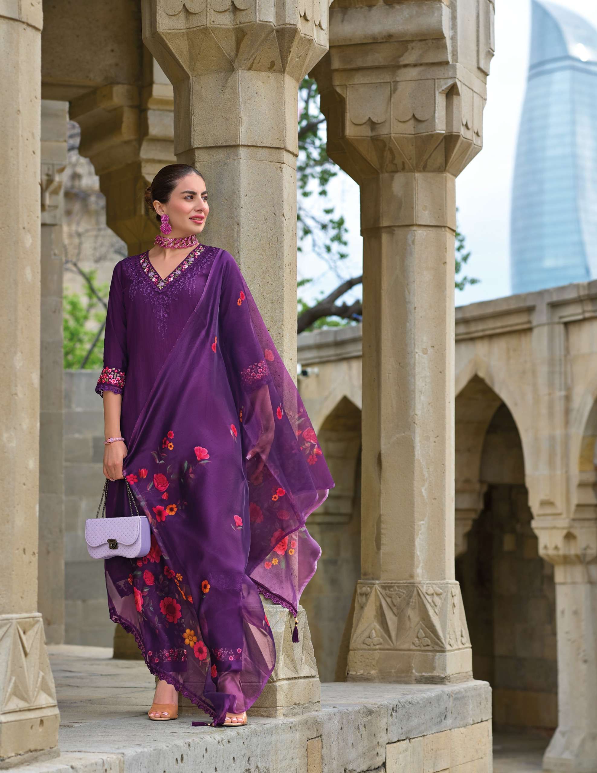 lily and lali malvika 2 viscose regal look top bottom with dupatta catalog