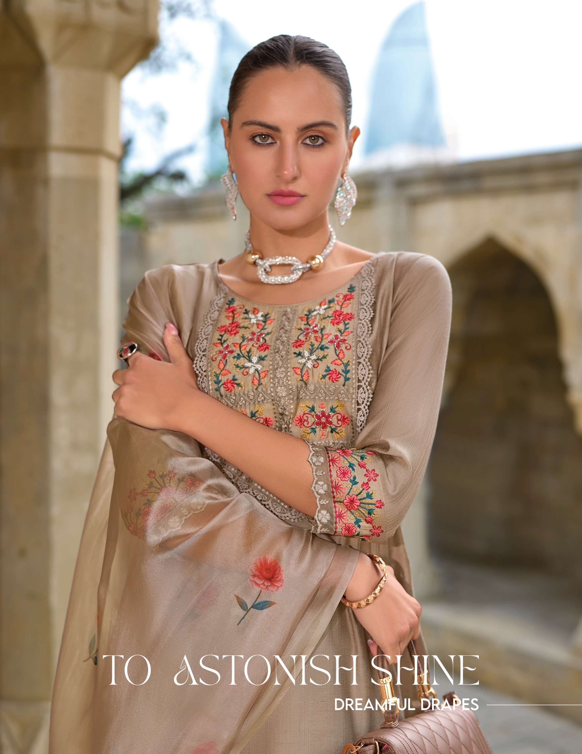 lily and lali malvika 2 viscose regal look top bottom with dupatta catalog