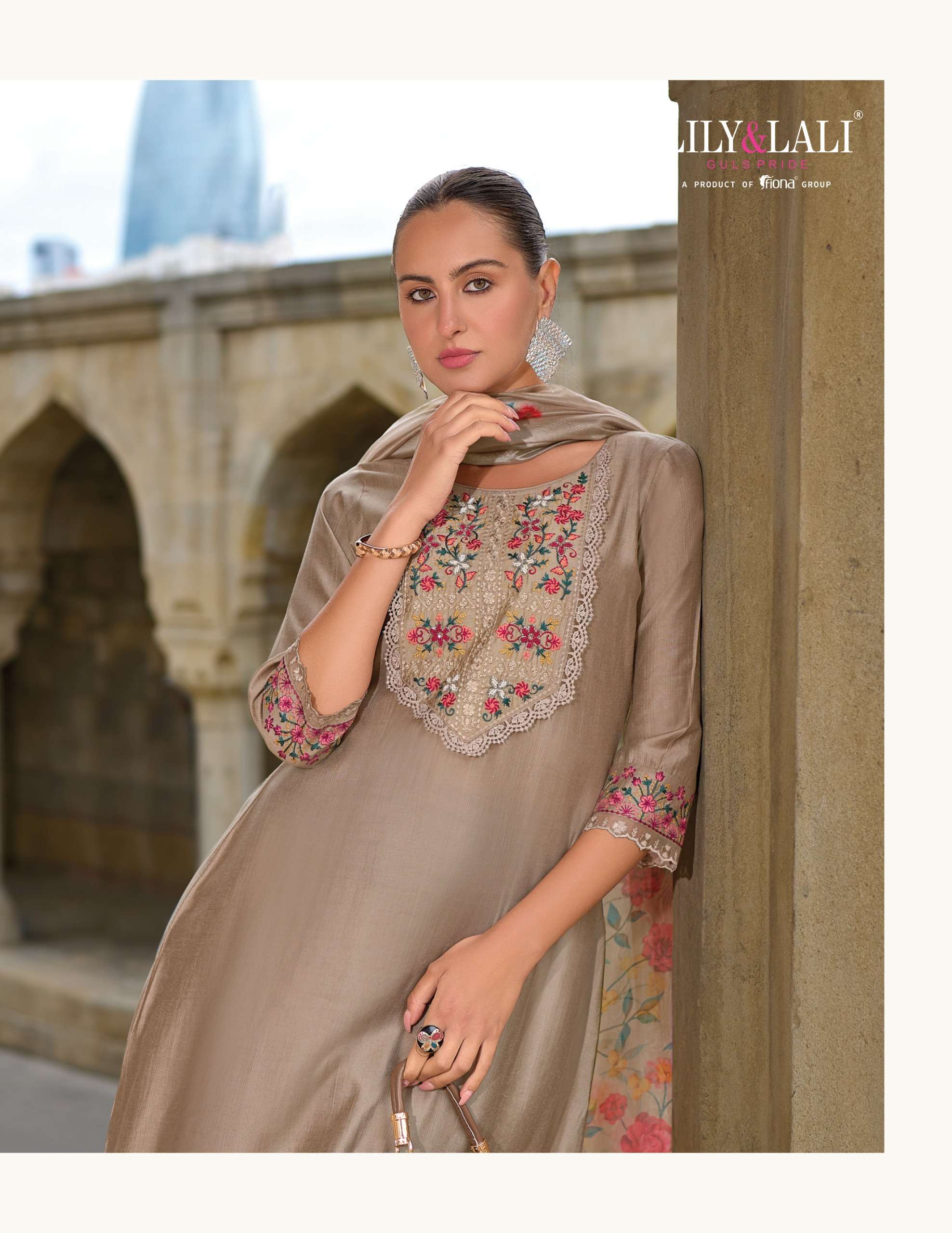 lily and lali malvika 2 viscose regal look top bottom with dupatta catalog