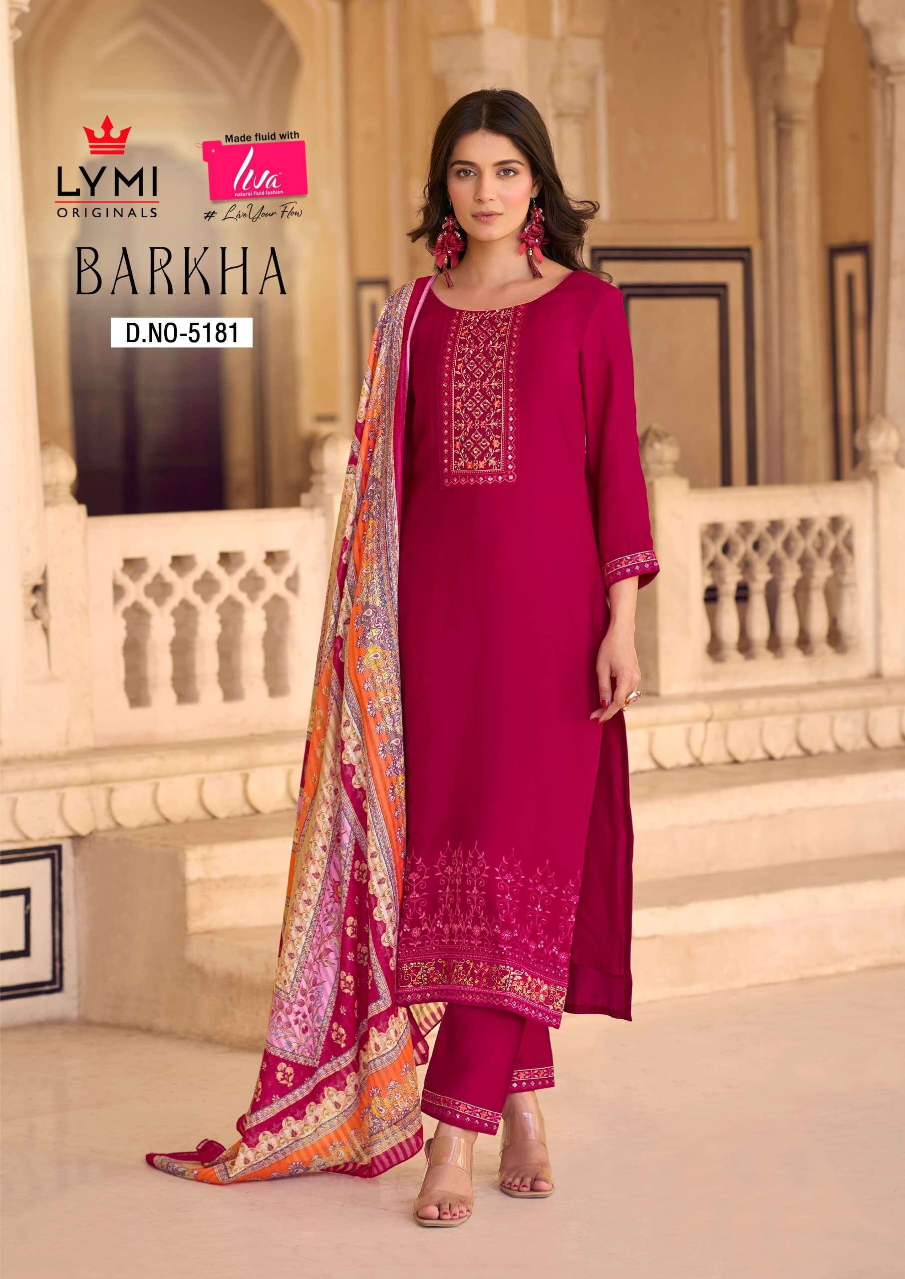 rangoon barkha viscose beutiful look top bottom with dupatta catalog