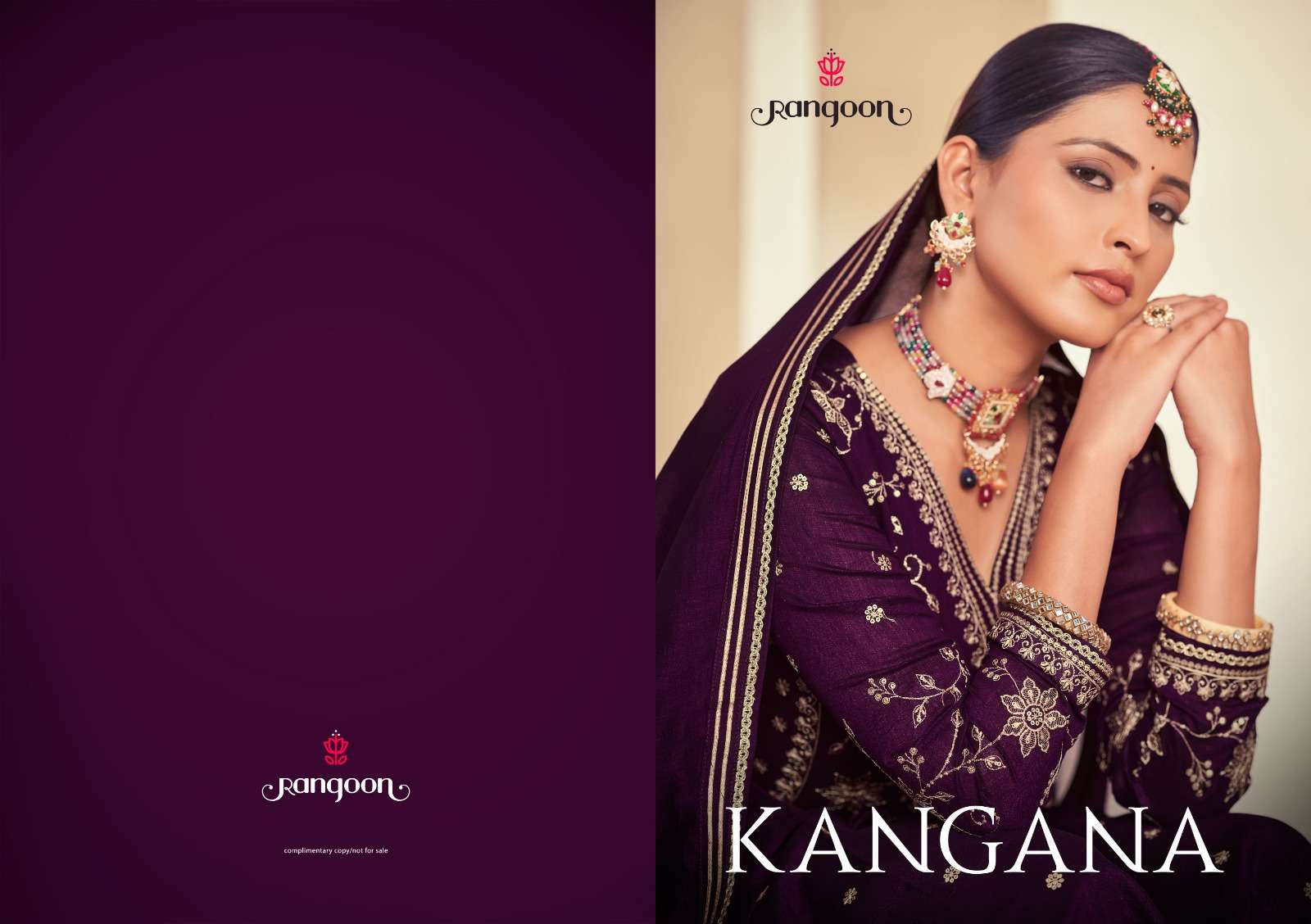 rangoon kangana silk elegant print top bottom with dupatta catalog