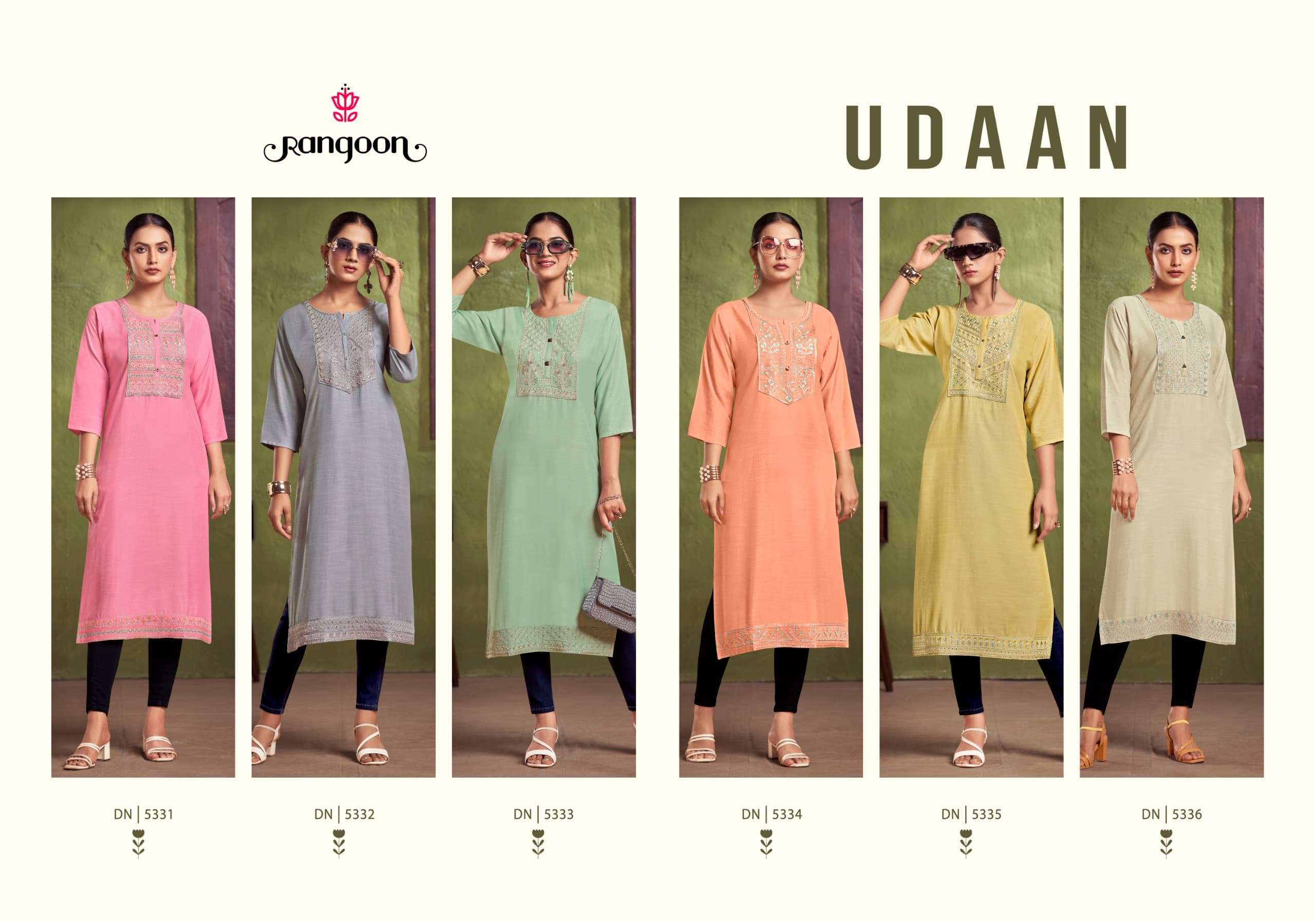 rangoon udaan viscose beautiful look top bottom with dupatta catalog