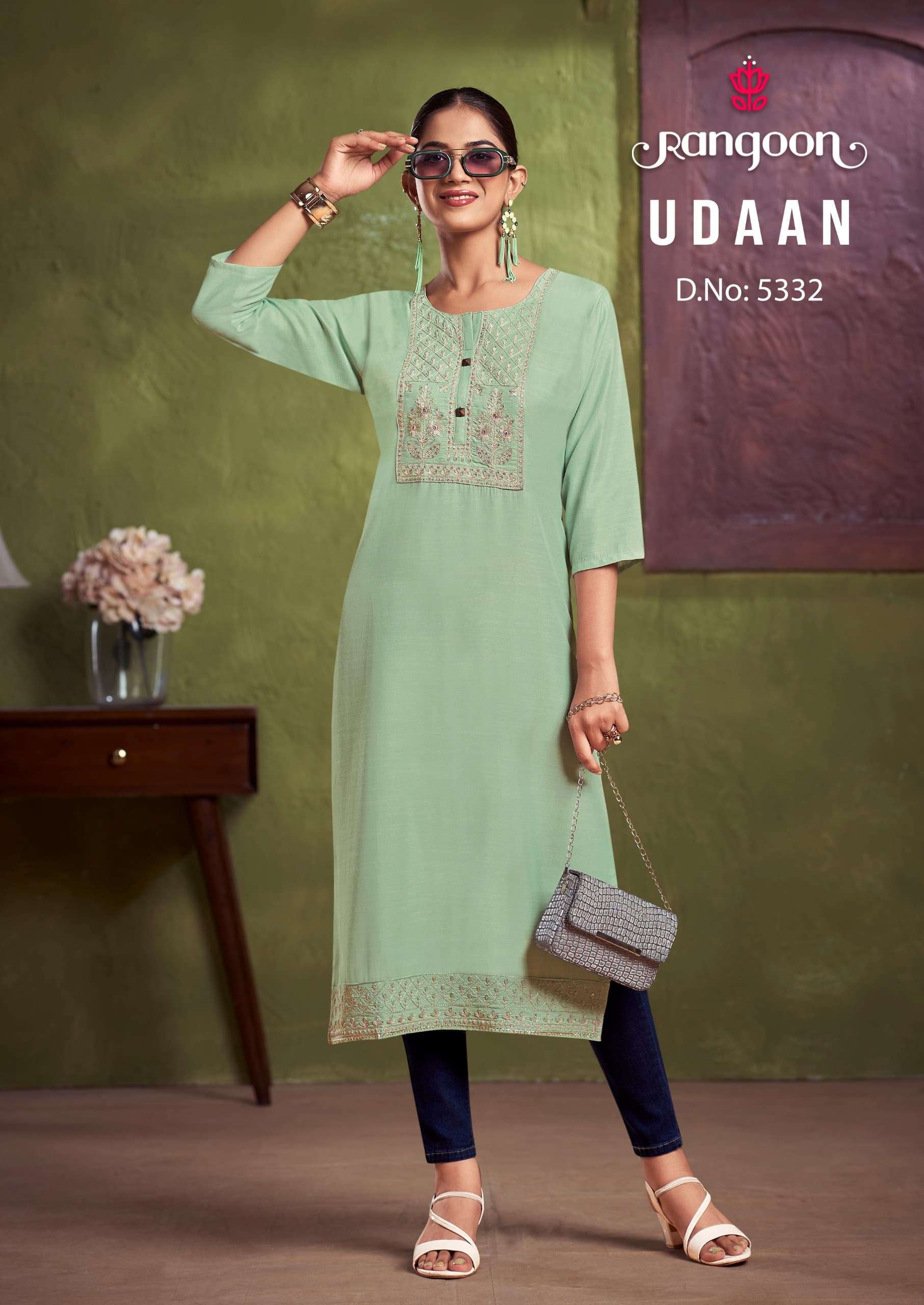 rangoon udaan viscose beautiful look top bottom with dupatta catalog