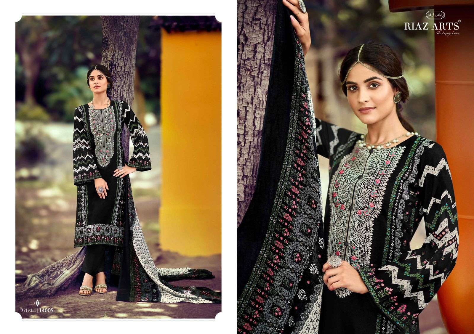 riaz arts the artist vol 3 karanchi lawan camric exclusive print salwar suit catalog