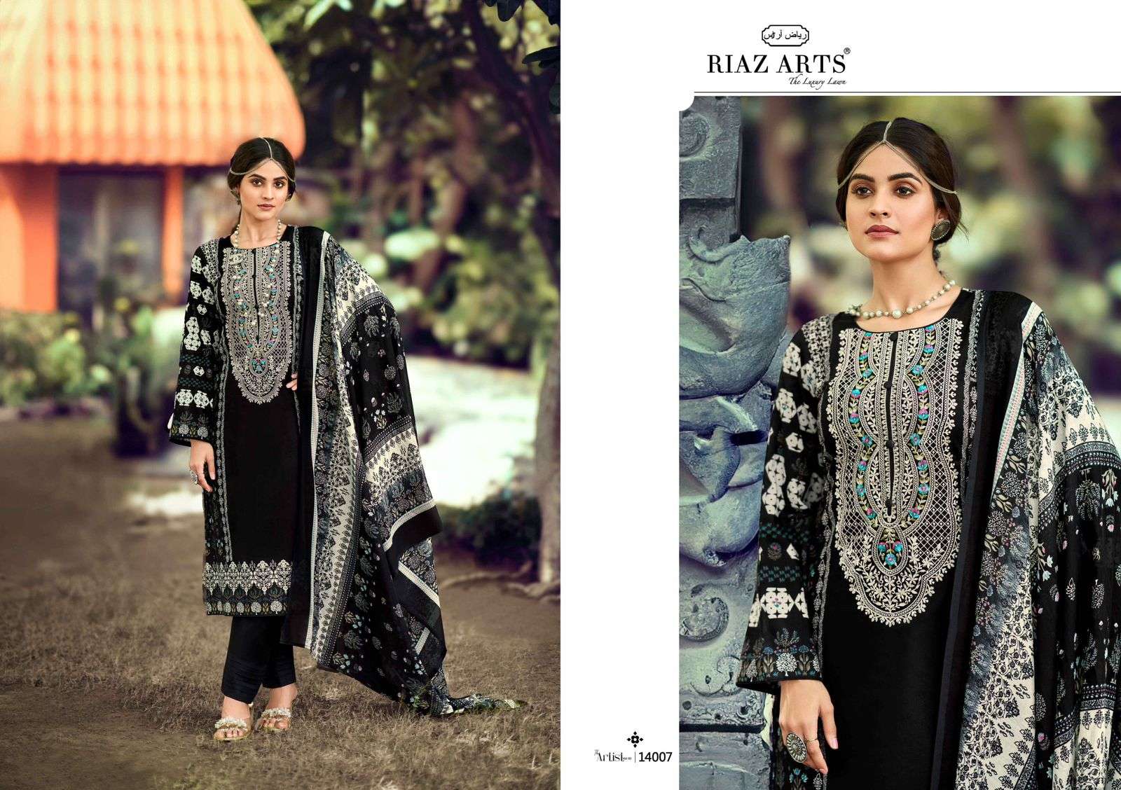 riaz arts the artist vol 3 karanchi lawan camric exclusive print salwar suit catalog