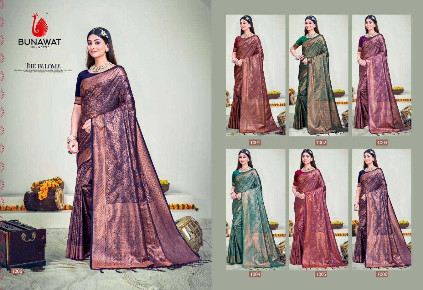 sangam print bunawat rajwadi vol 08 banarasi silk festive look saree catalog