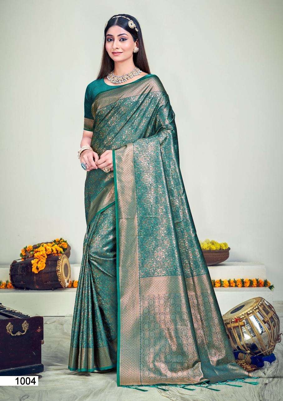 sangam print bunawat rajwadi vol 08 banarasi silk festive look saree catalog