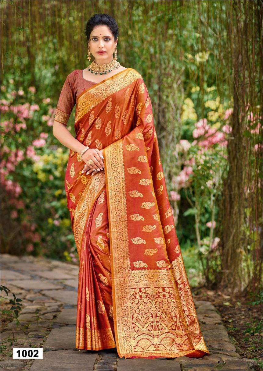 sangam prints bunawat Adishree Silk silk exclusive look saree catalog