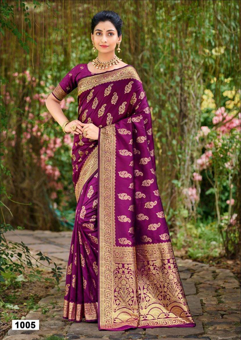 sangam prints bunawat Adishree Silk silk exclusive look saree catalog